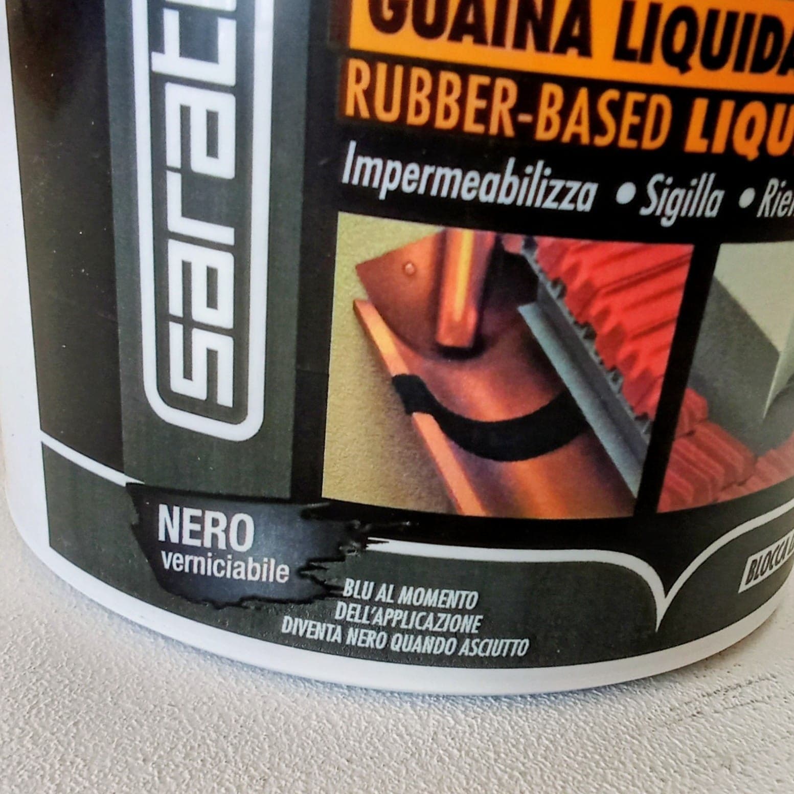 Saratoga Bitumi' 750ml guaina liquida nera impermeabilizzante sigillante a base gomma - 4