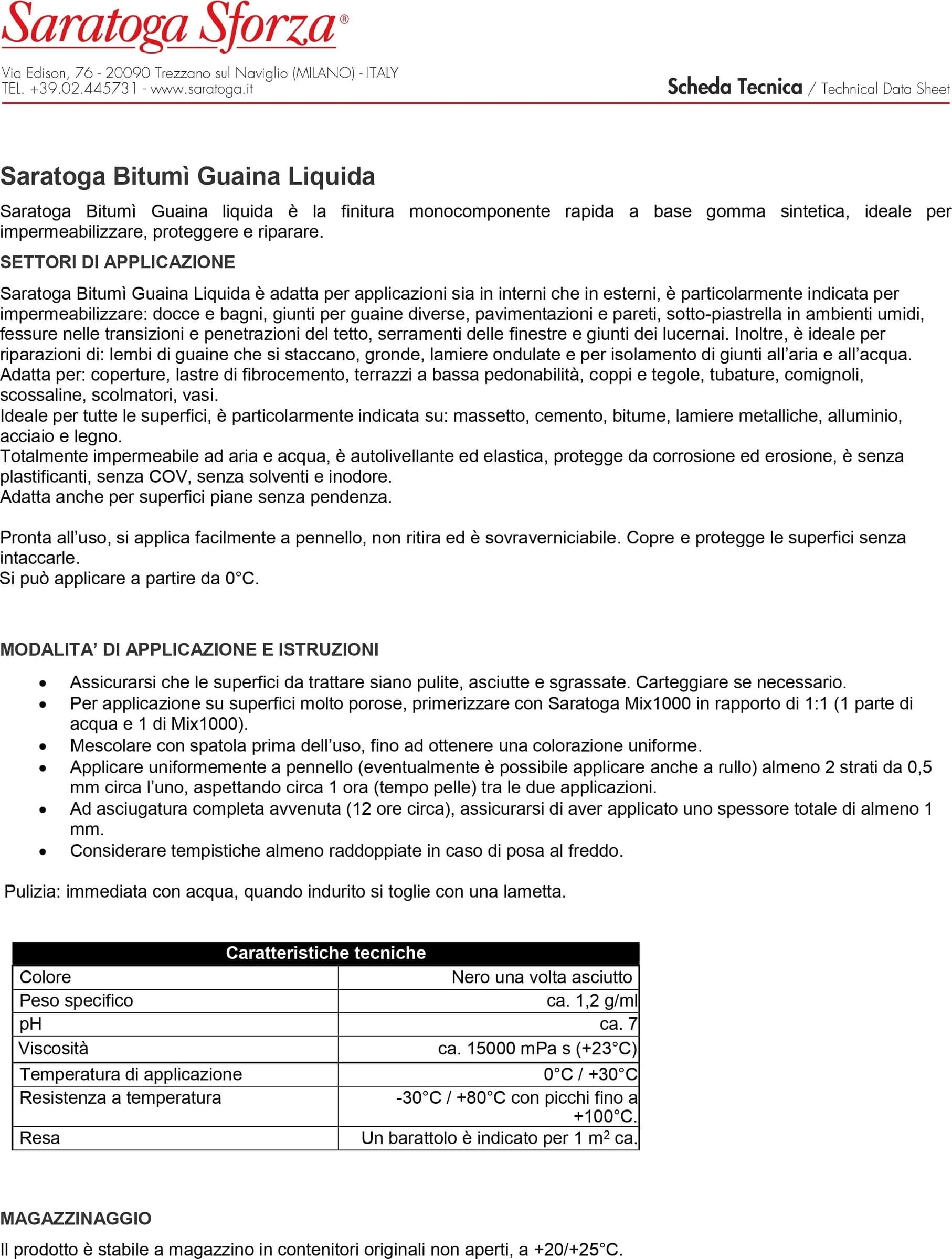 Saratoga Bitumi' 750ml guaina liquida nera impermeabilizzante sigillante a base gomma - 5