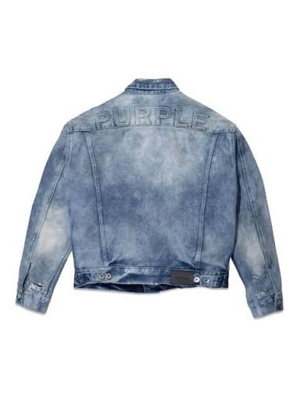 PURPLE BRAND  Giacca denim goffrata – INDIGO