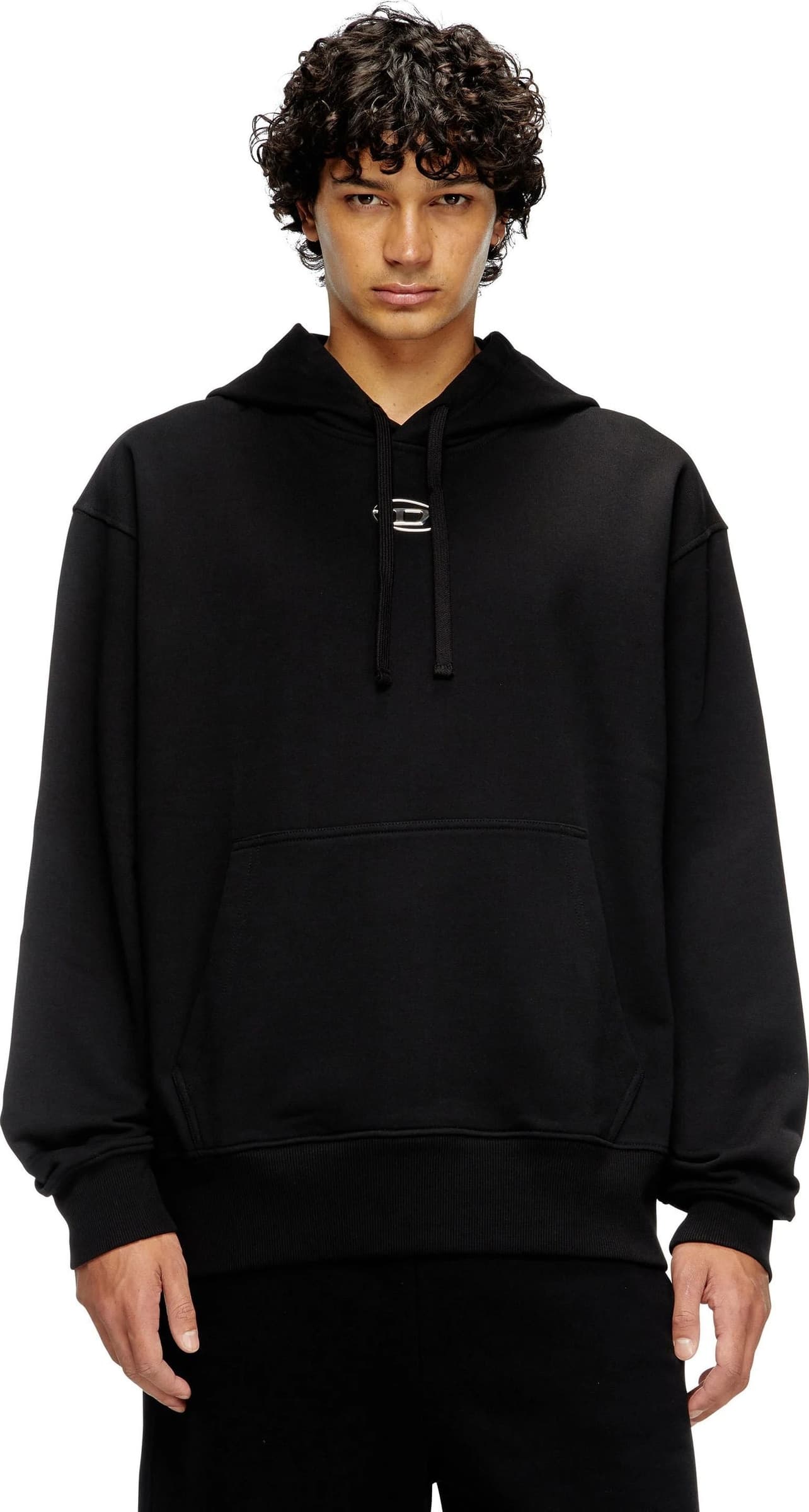 DIESEL  Felpa Nero con Cappuccio e Dettagli Logo - 4