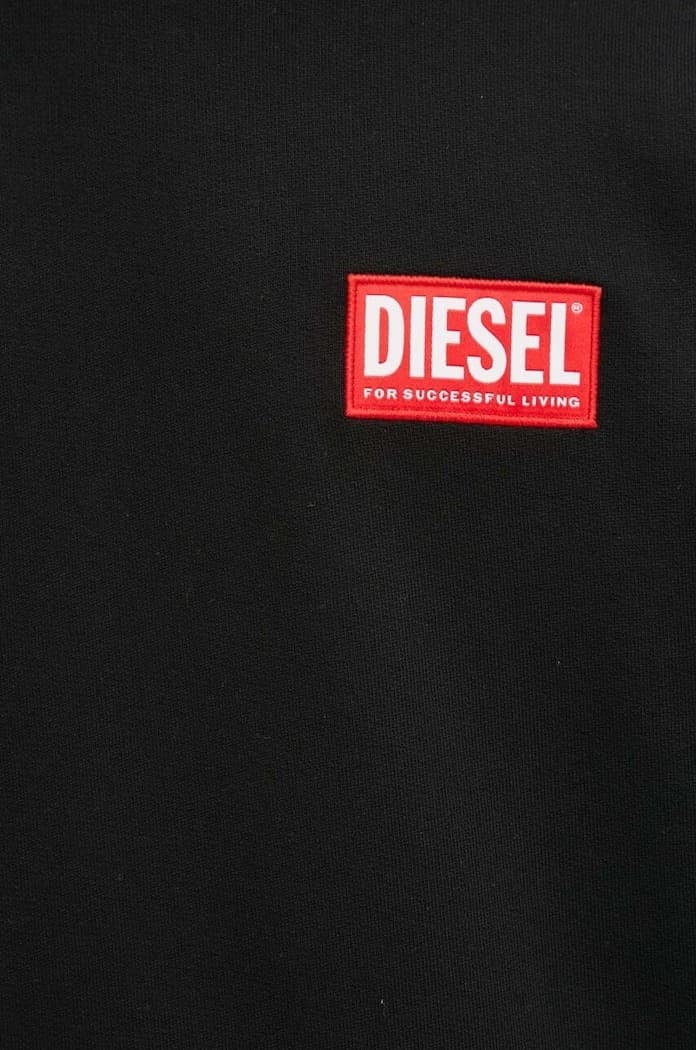 DIESEL Diesel felpa in cotone S-BOXT-HOOD-LAB – Nero