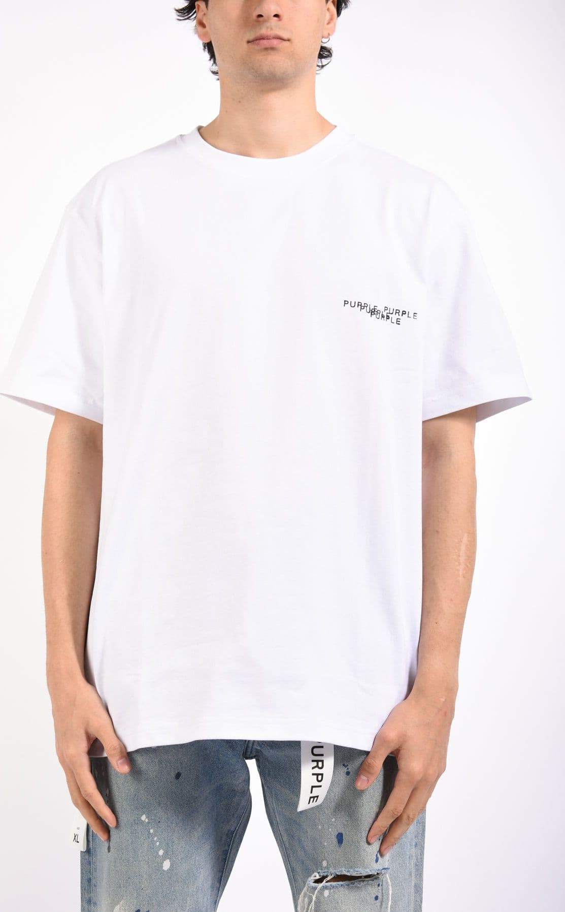 PURPLE BRAND Purple Brand Wavelength Tee – Bianco