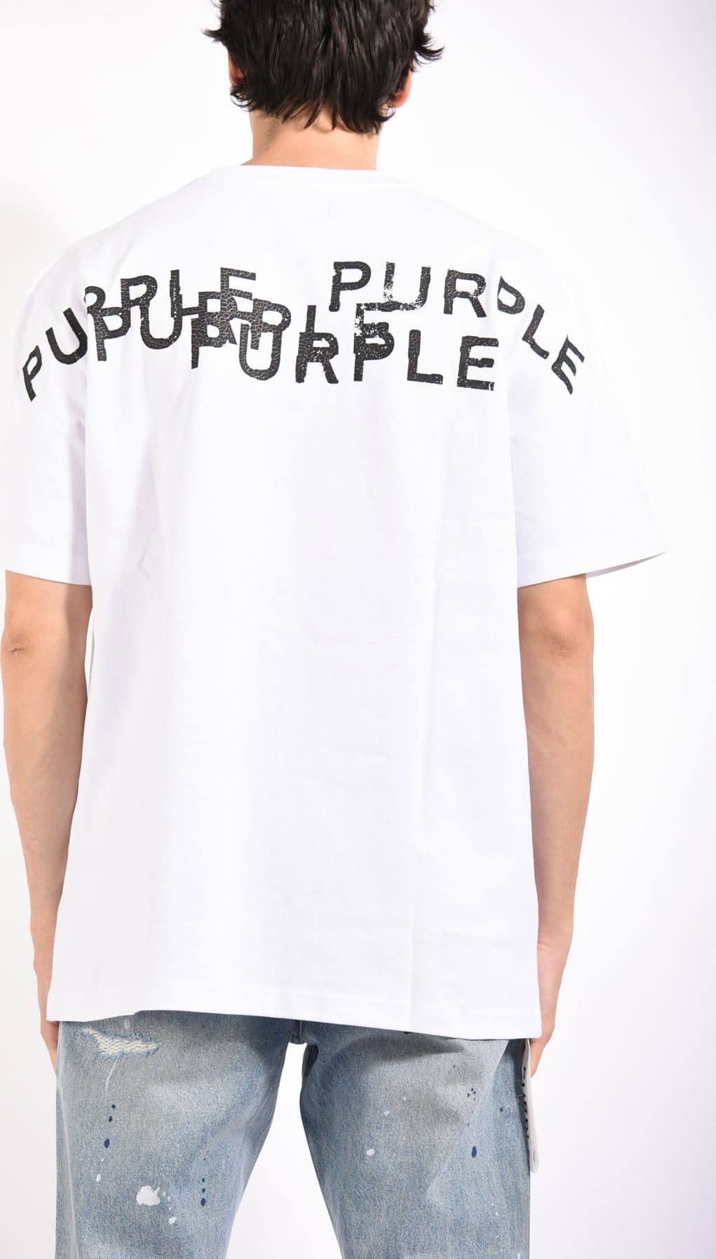 PURPLE BRAND  Maglieria T-shirt Bianca con Stampa Logo - 3