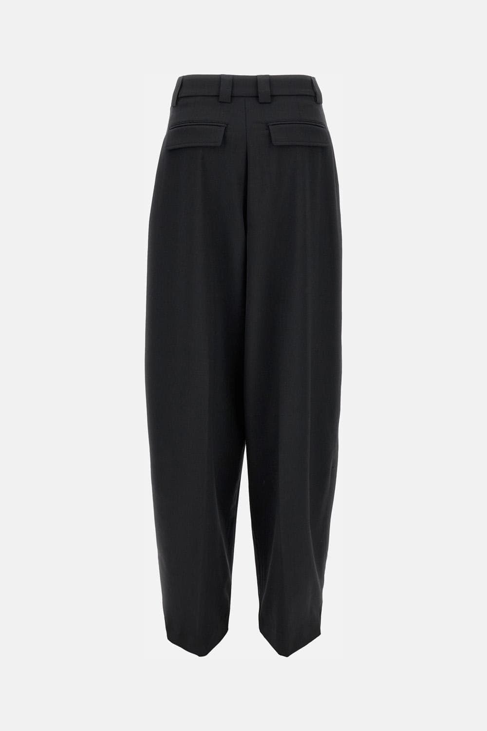 THE LATEST THELATEST Pantaloni Dear con pieghe – Nero