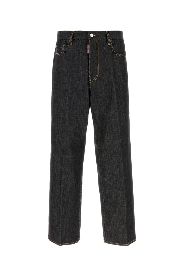 DSQUARED2 DSQUARED Jeans dalla gamba ampia Loose in denim stretch nero - 3