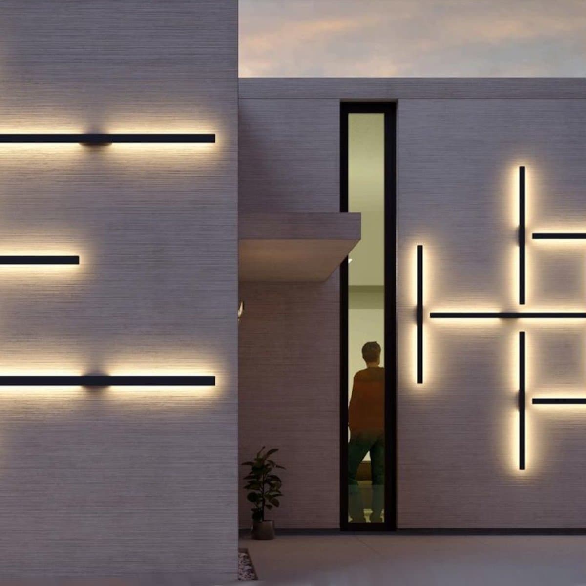 Applique led Redo Group REFLEXA small 2 IP54 biemissione alluminio - 4
