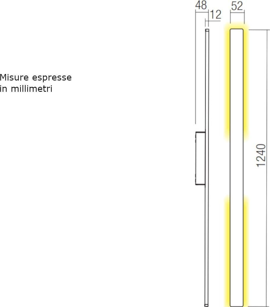 Applique led Redo Group REFLEXA small 2 IP54 biemissione alluminio - 8
