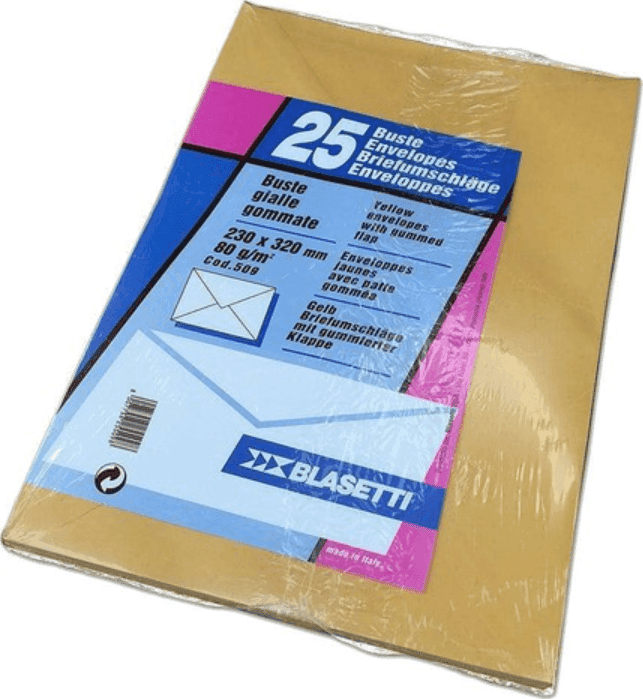 Blasetti - Buste Carta Gialle Pack 25 pz. 18x24 80 gr. - 3