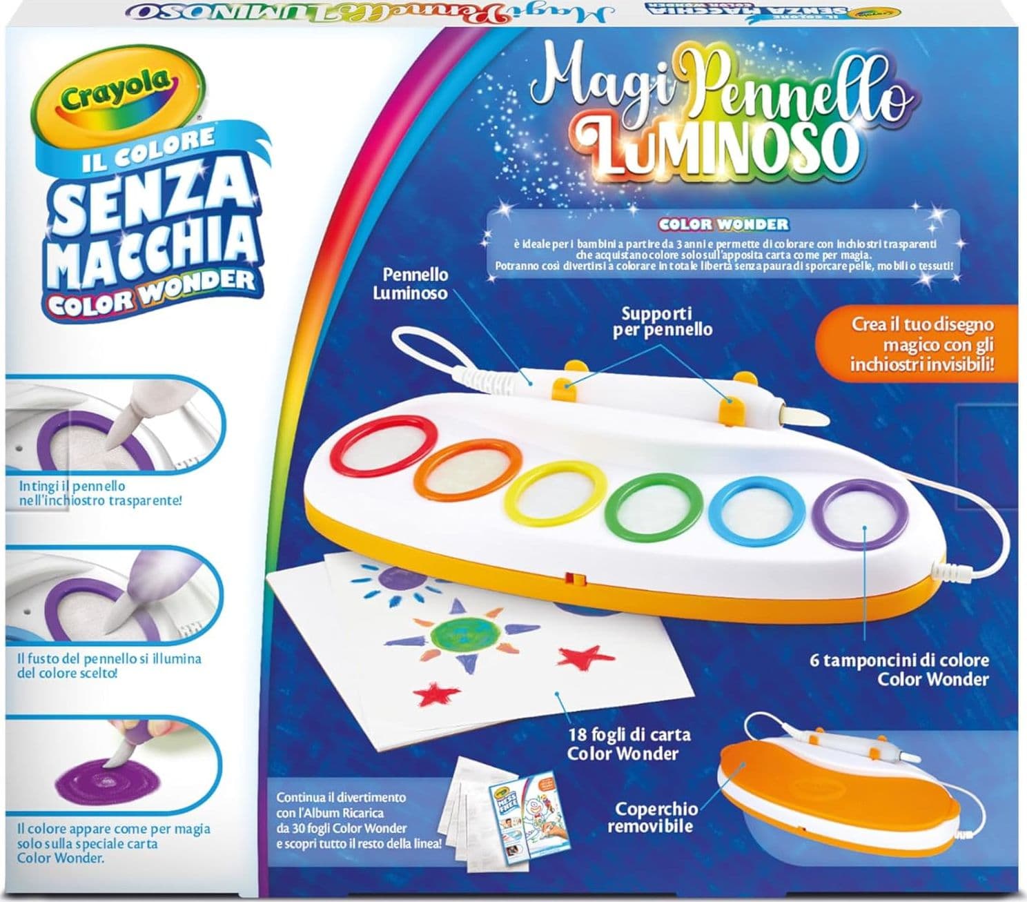 Crayola - Color Wonder MagiPennello Luminoso - 6