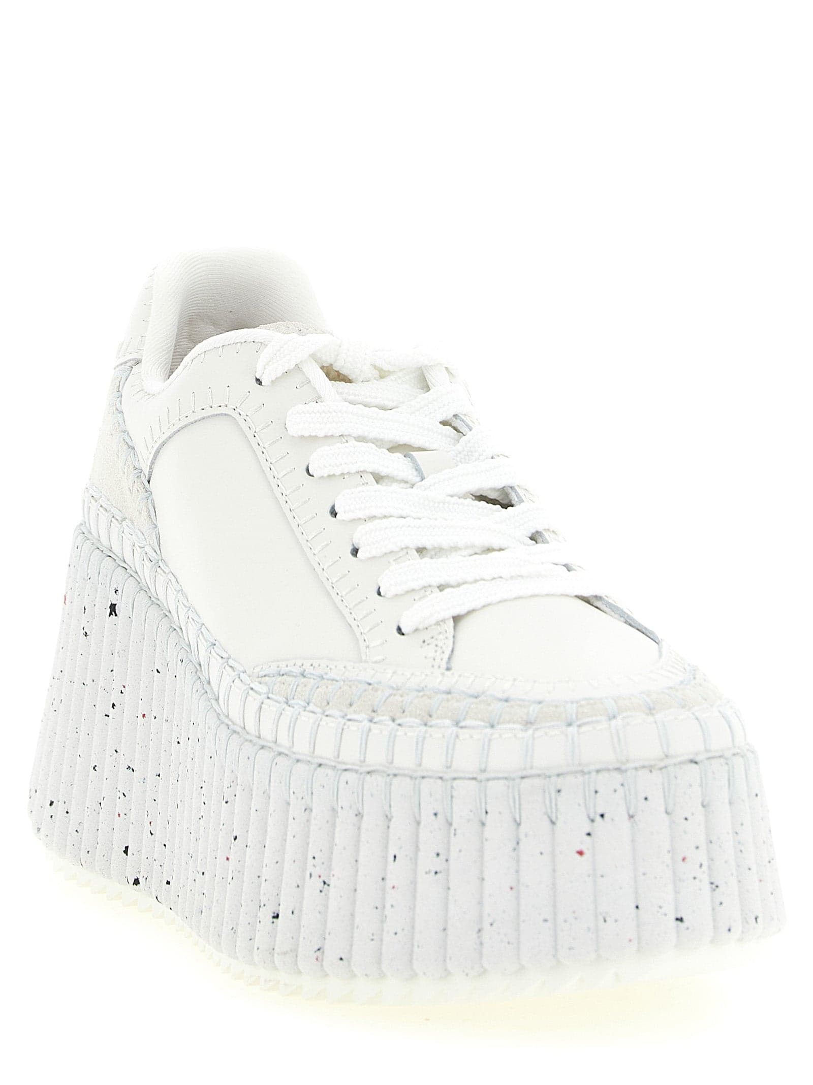 Chloé White Polyester Wedge Sandals - 2