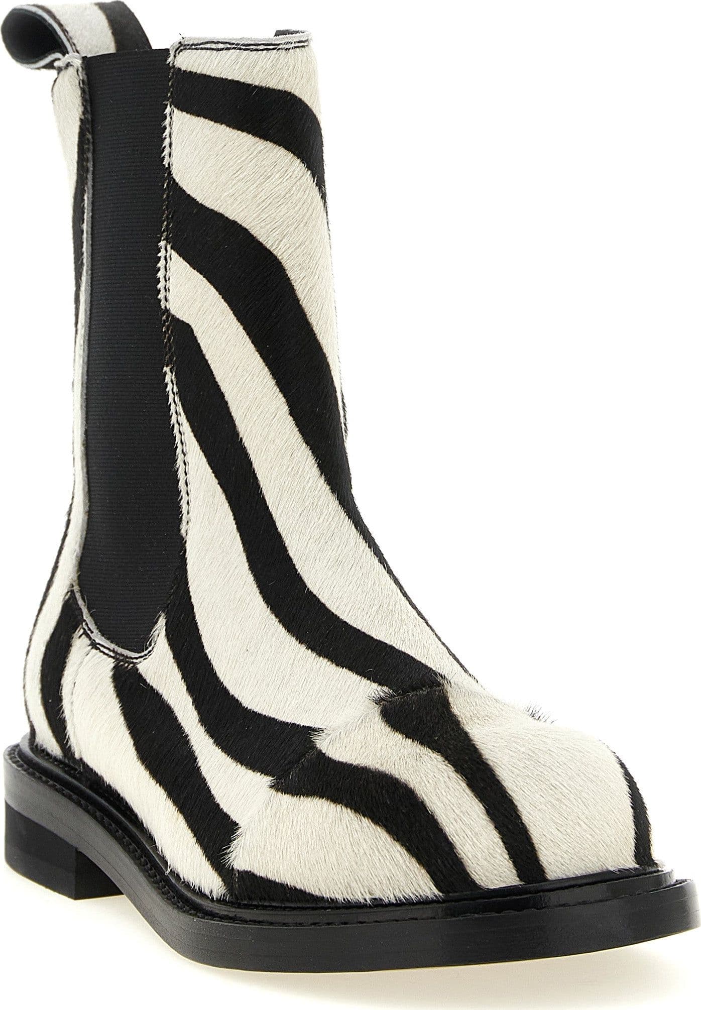 Moschino Bicolor Calfskin Ankle Boots - 2