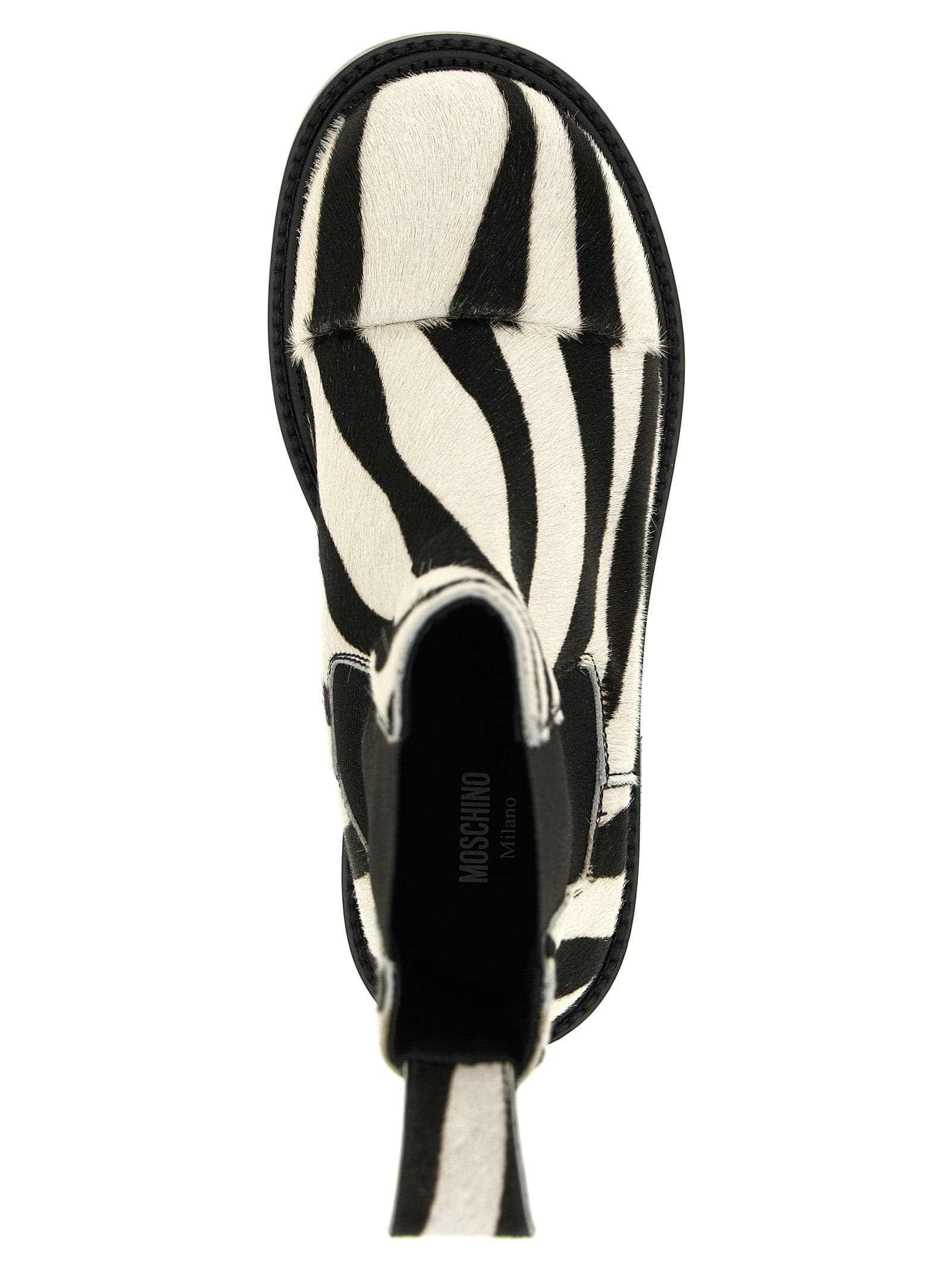 Moschino Bicolor Calfskin Ankle Boots - 4