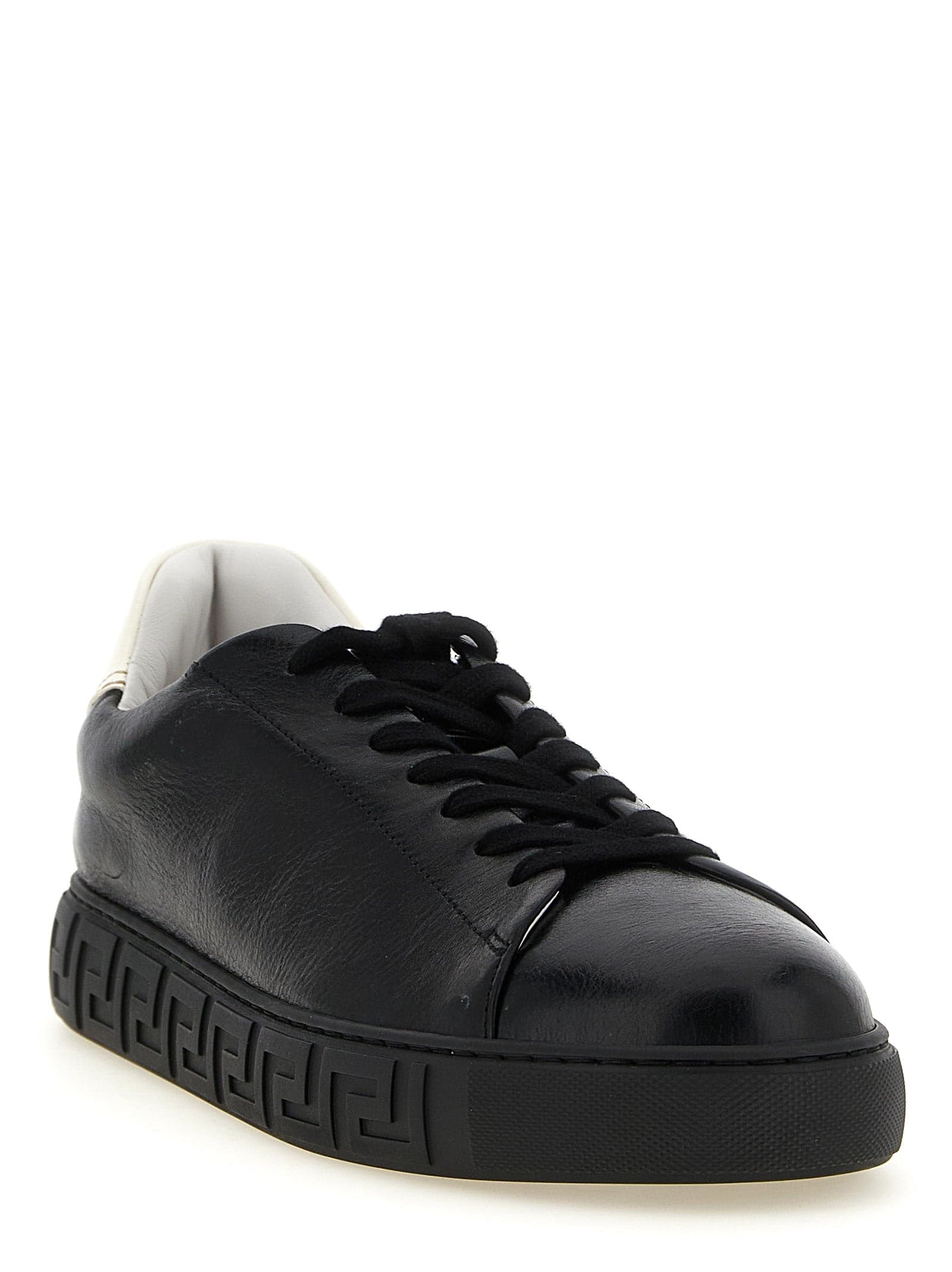Versace Bicolor Calfskin Low Top Sneakers - 2