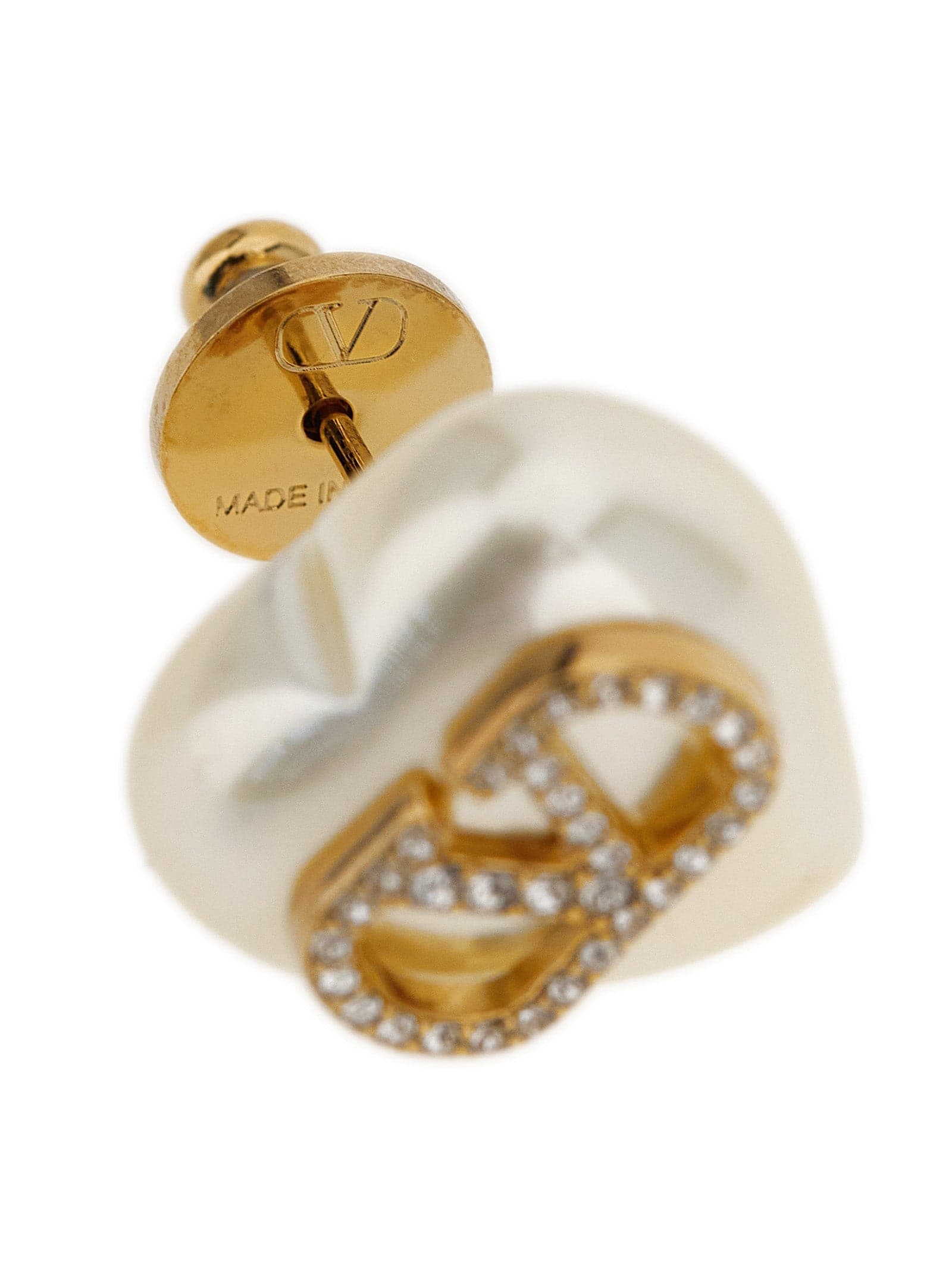 Valentino Garavani Gold Brass Earrings - 3