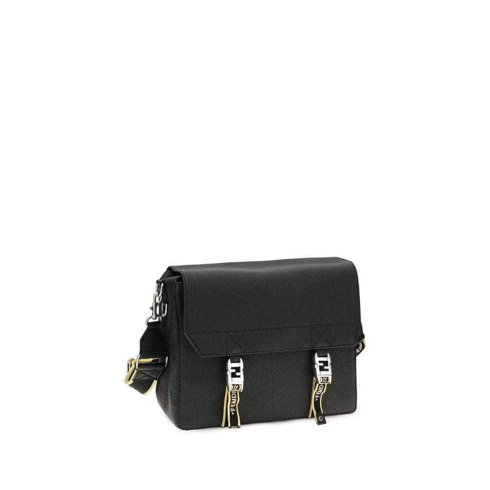 Fendi Black Calf Leather Bos Taurus Shoulder Bag - 2