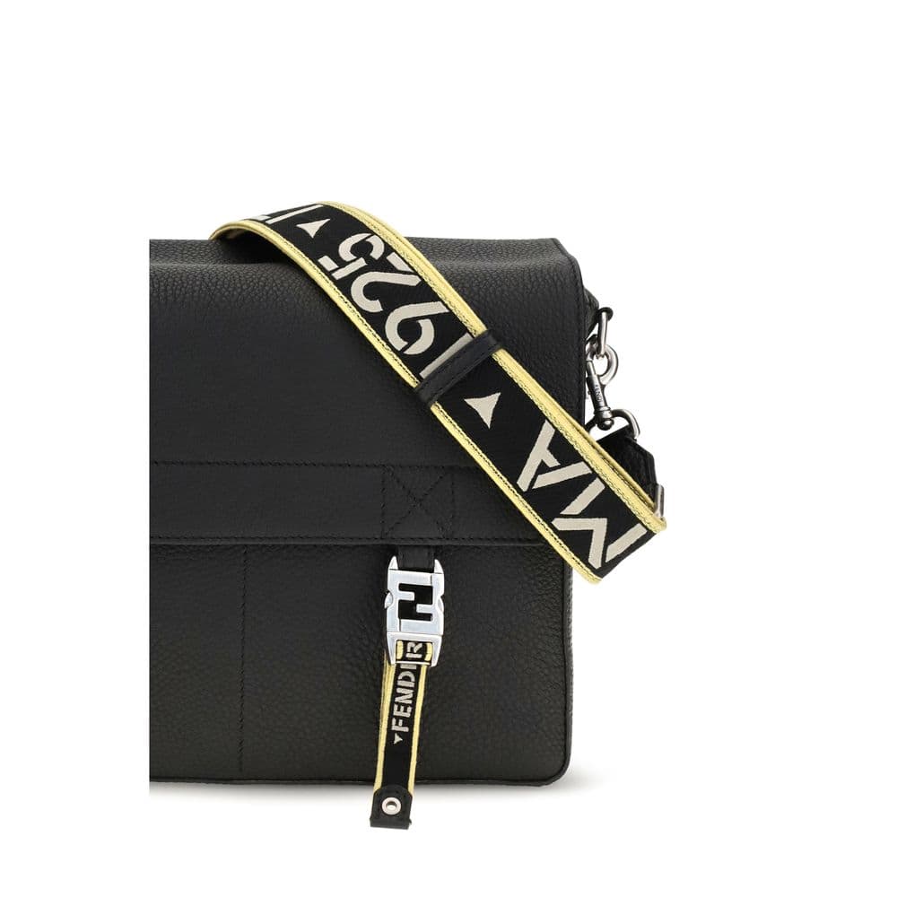 Fendi Black Calf Leather Bos Taurus Shoulder Bag - 4