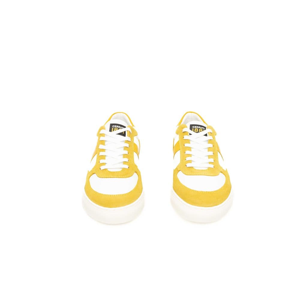 Cerruti 1881 Yellow Cowhide Men Sneaker - 2