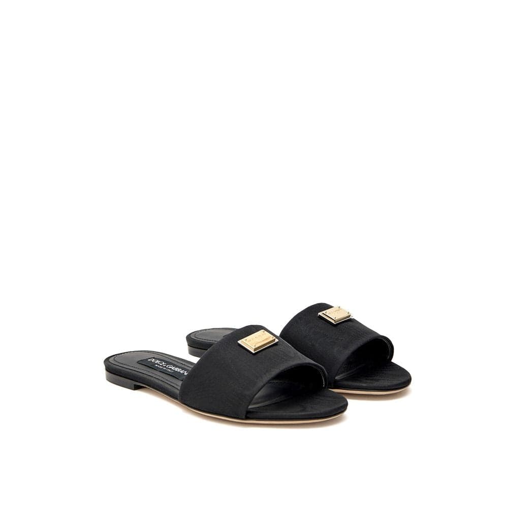 Dolce & Gabbana Black Polyester Slippers - 2