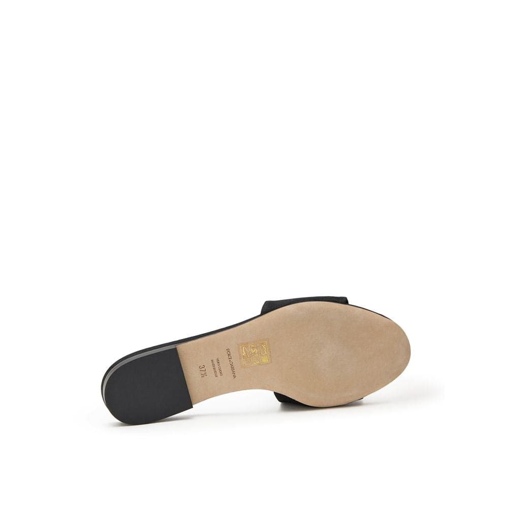 Dolce & Gabbana Black Polyester Slippers - 4