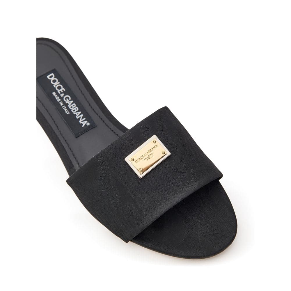 Dolce & Gabbana Black Polyester Slippers - 5