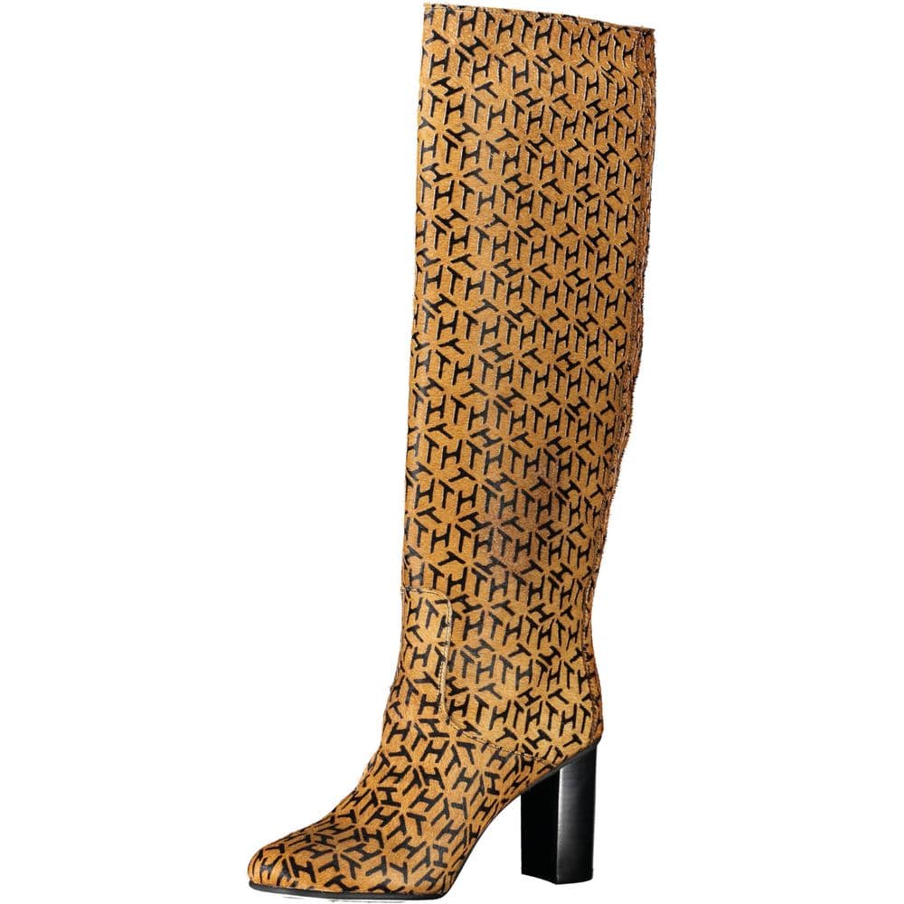 Tommy Hilfiger Beige Leather Women Boot - 3
