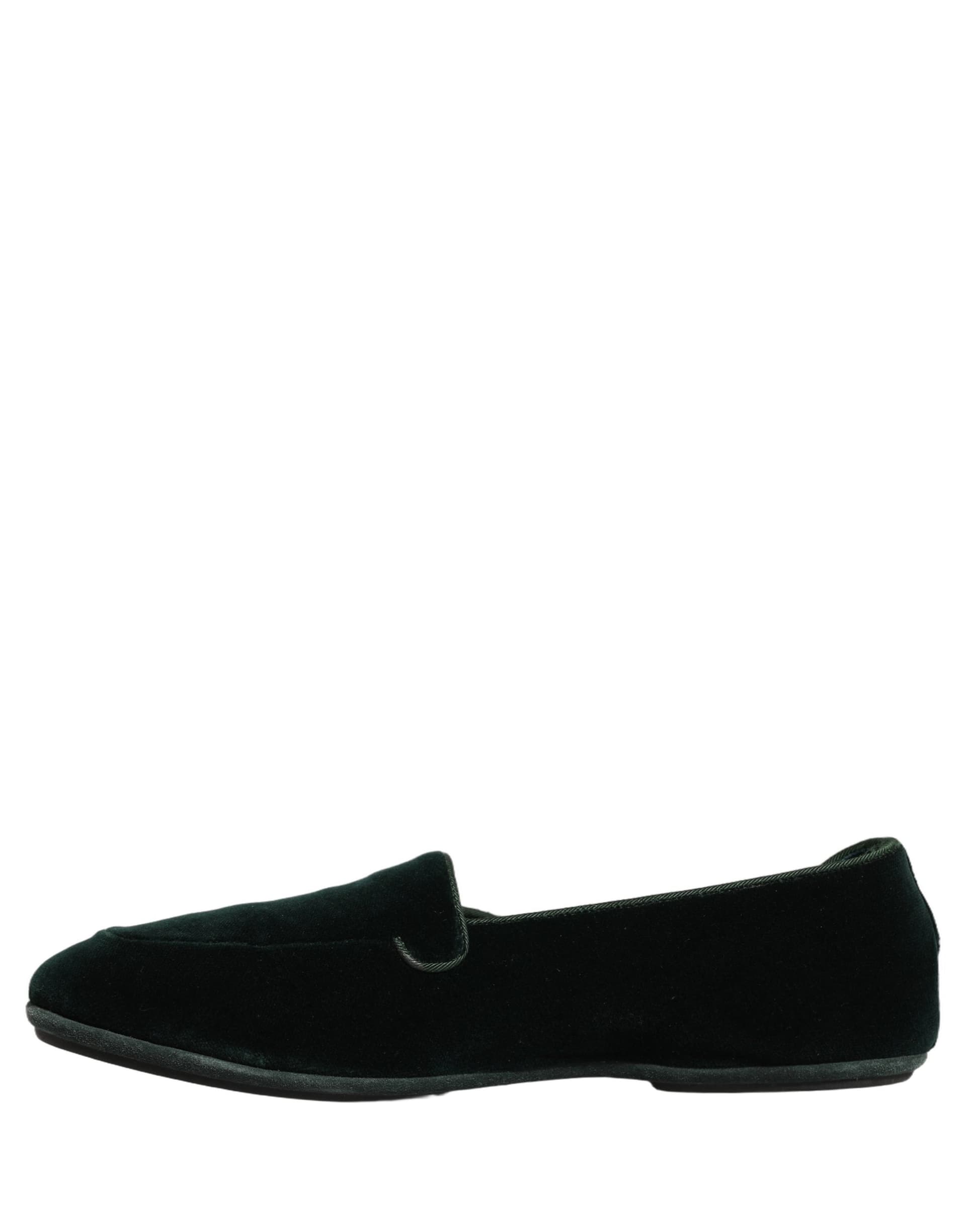 Dolce & Gabbana Green Velvet Slip On Men Flats Loafers Shoes - 6