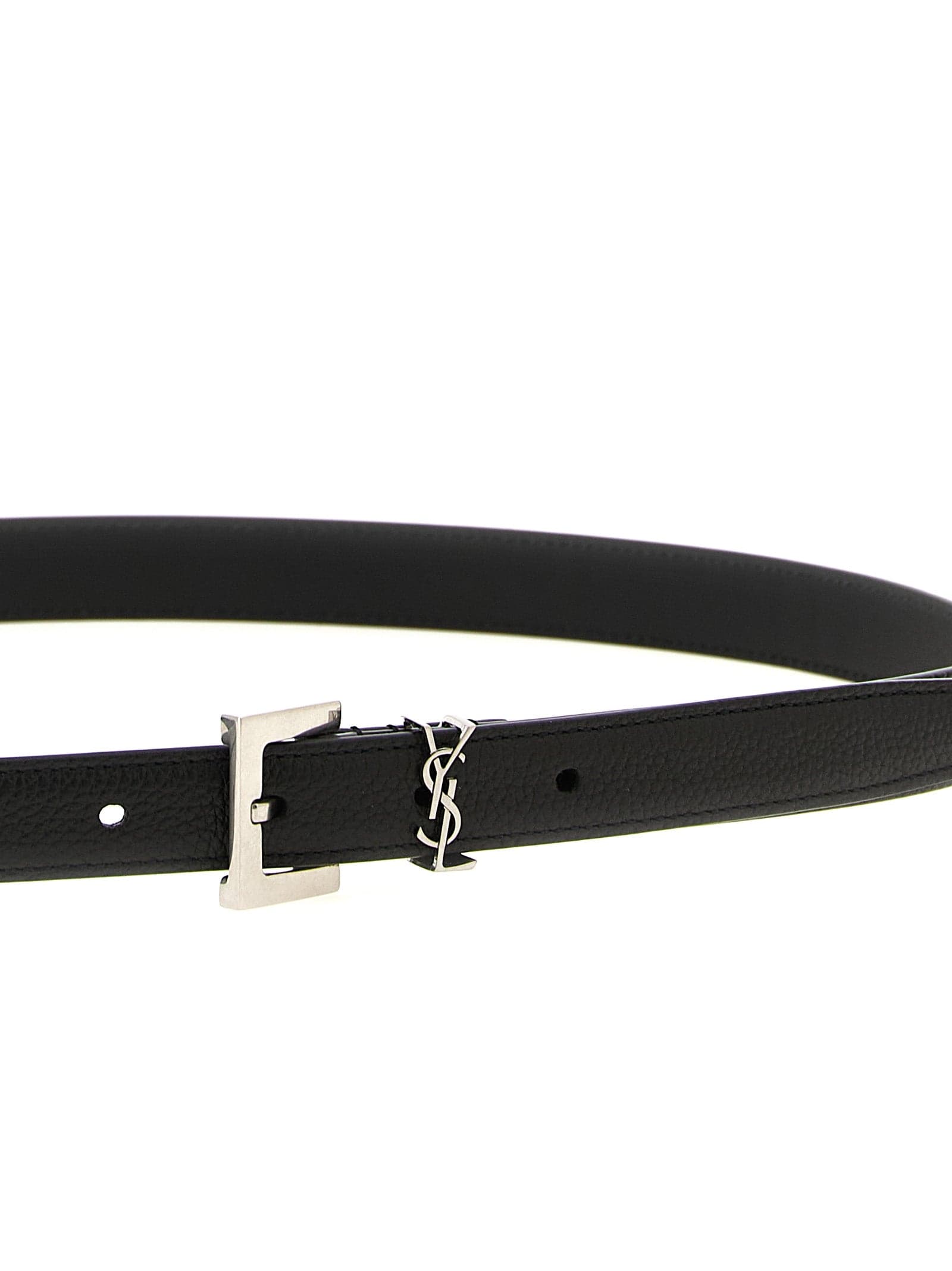 Saint Laurent Black Calfskin Regular Belt - 3