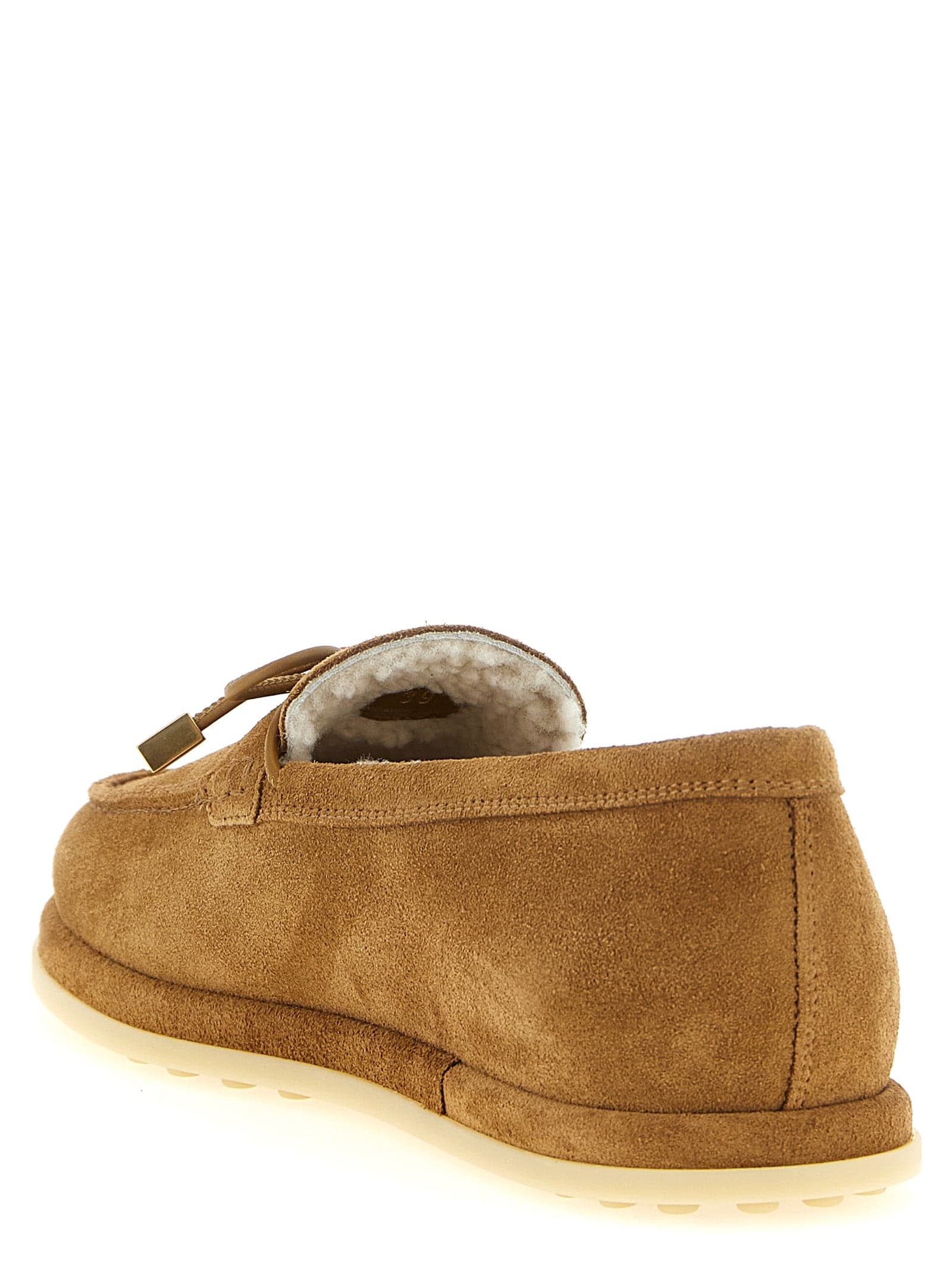 Tod's Beige Calfskin Slip-On Loafers - 3