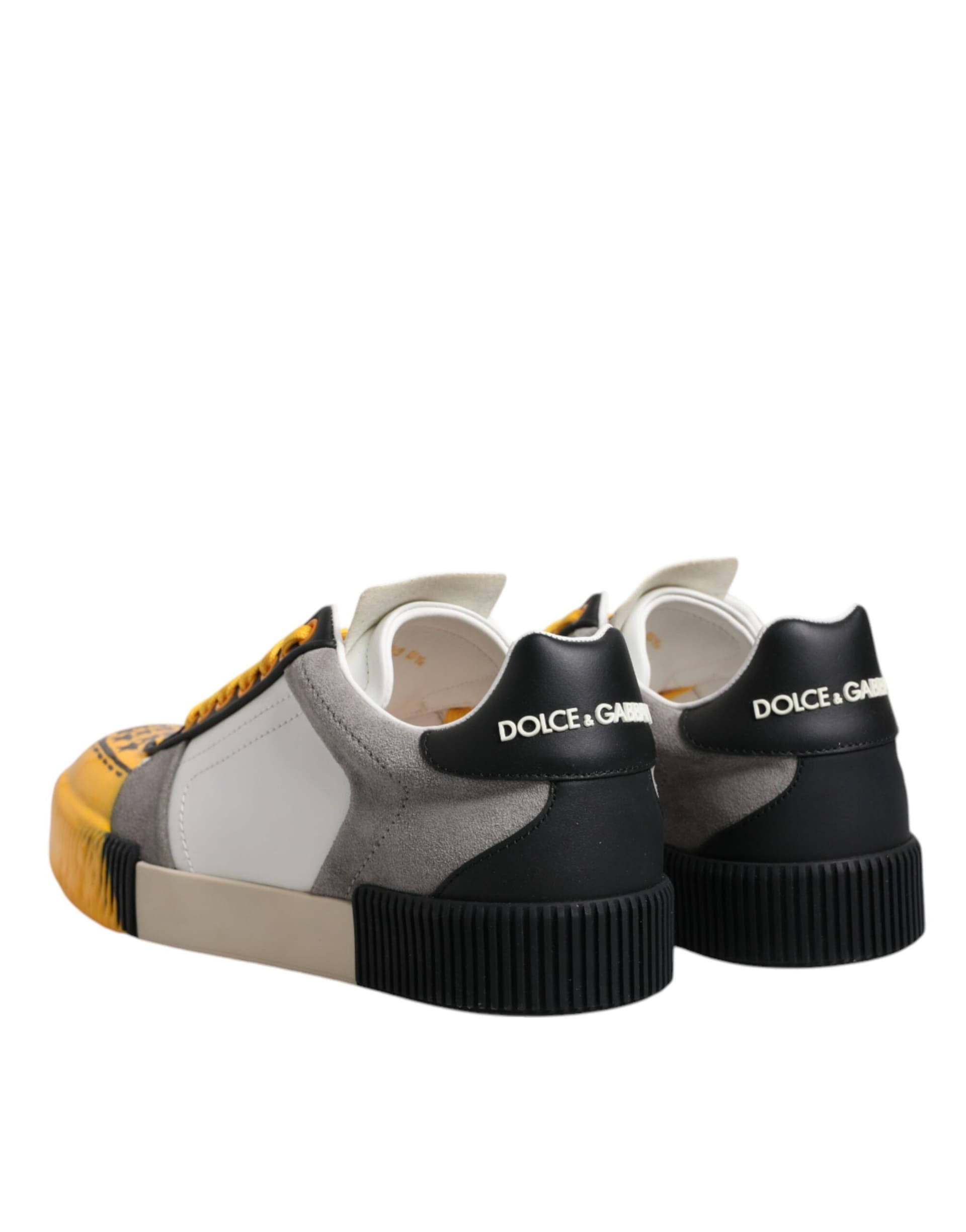 Dolce & Gabbana Multicolor Leather DNA Low Top Sneakers Shoes - 4