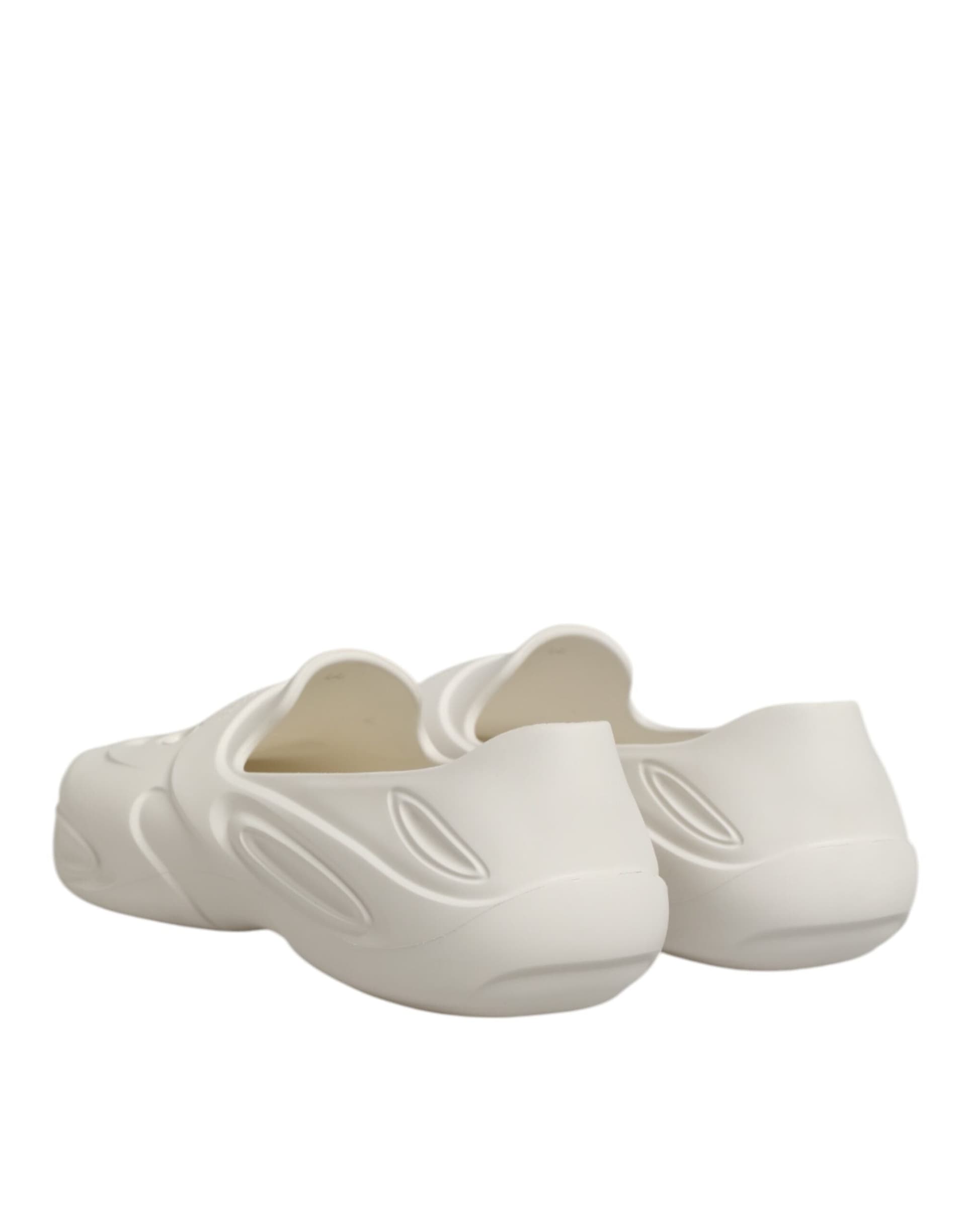 Dolce & Gabbana White Rubber Slides Low Top Sneakers Shoes - 4