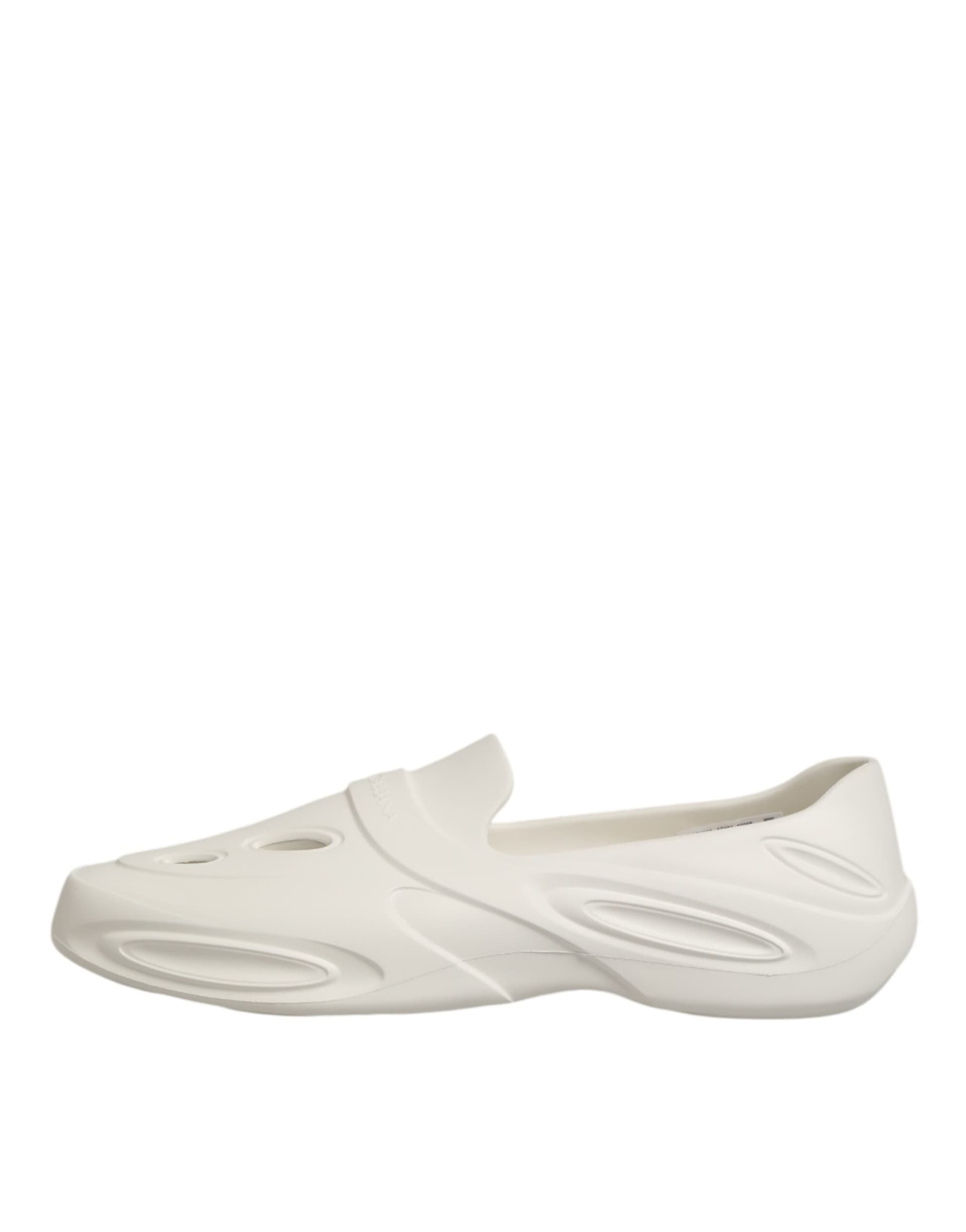 Dolce & Gabbana White Rubber Slides Low Top Sneakers Shoes - 5