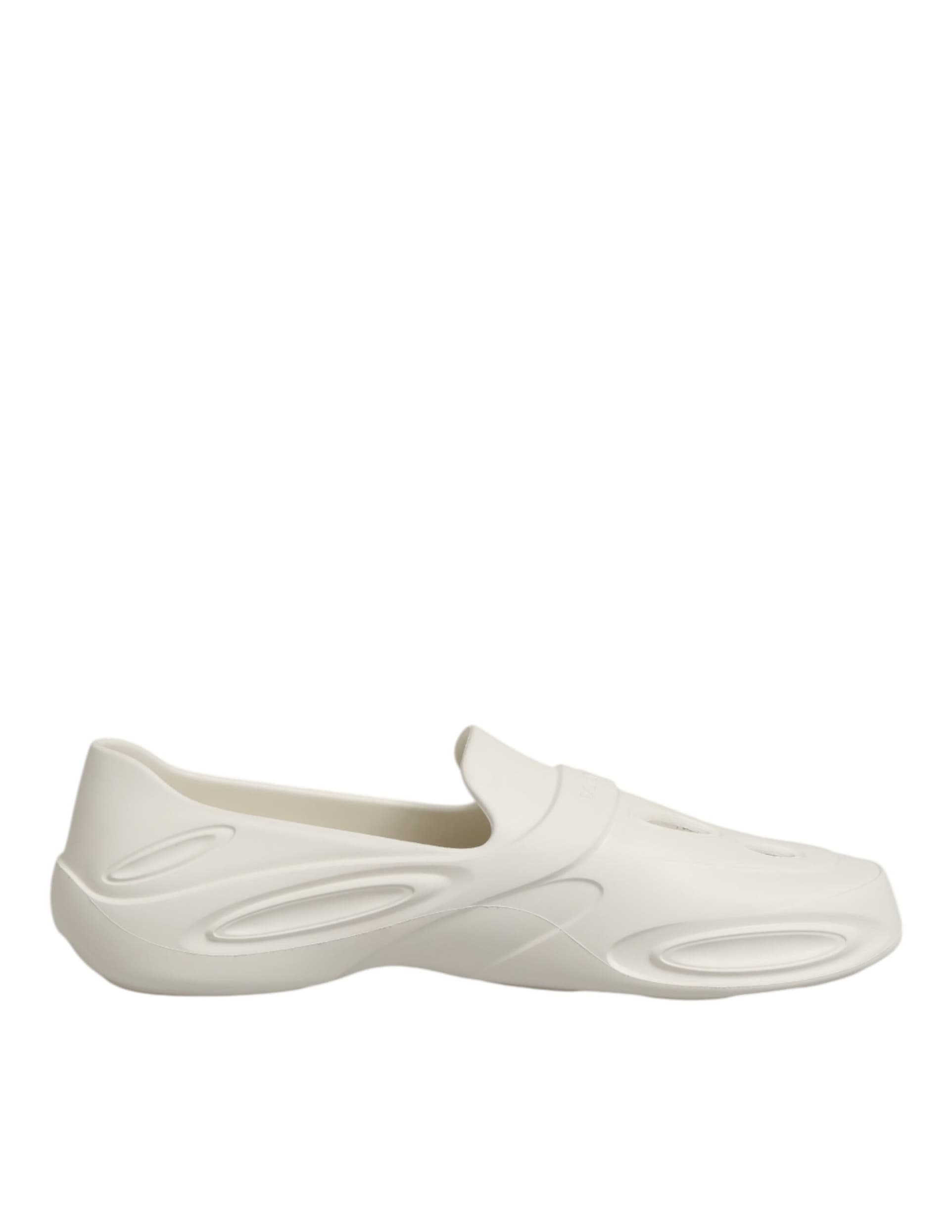 Dolce & Gabbana White Rubber Slides Low Top Sneakers Shoes - 6