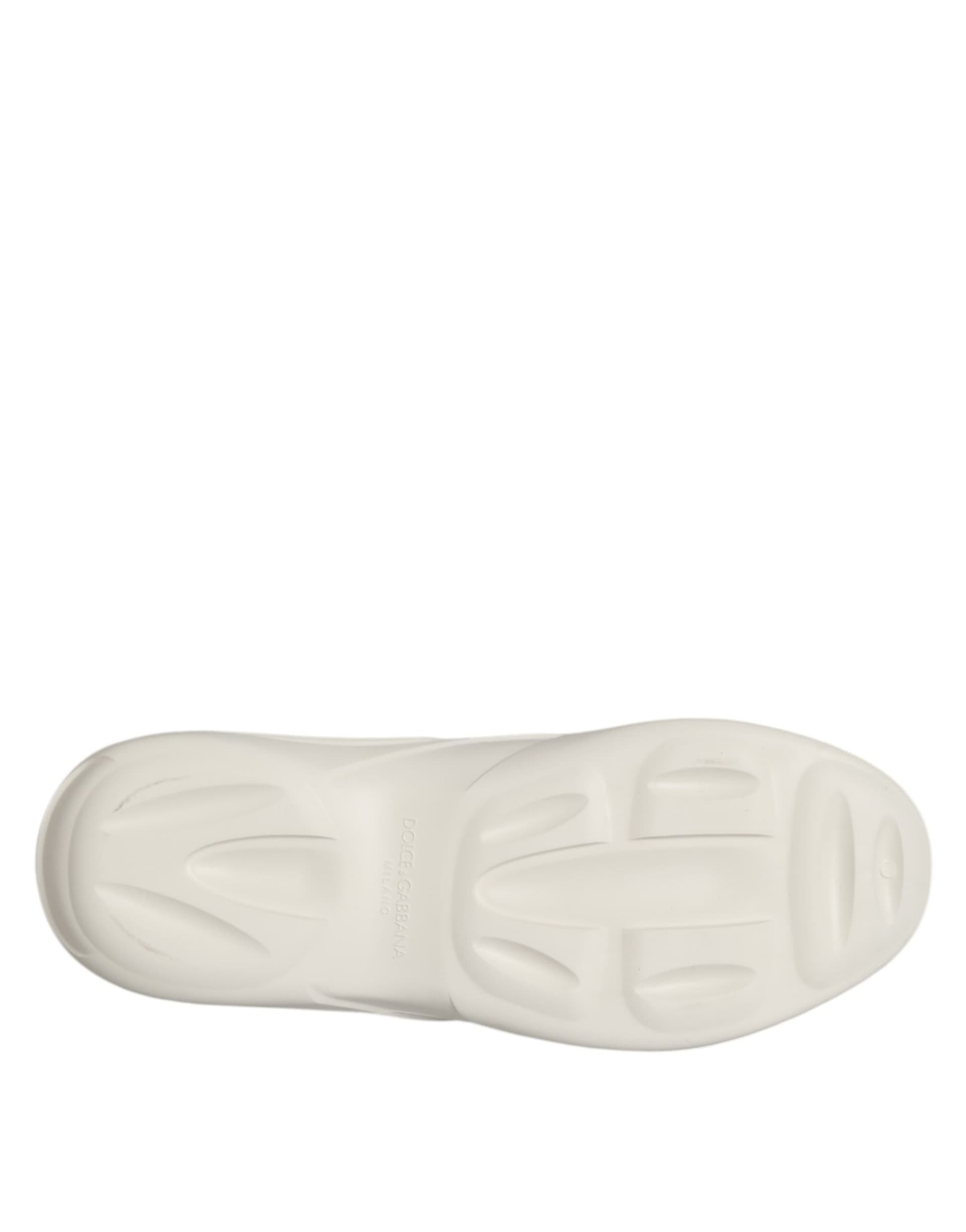 Dolce & Gabbana White Rubber Slides Low Top Sneakers Shoes - 8