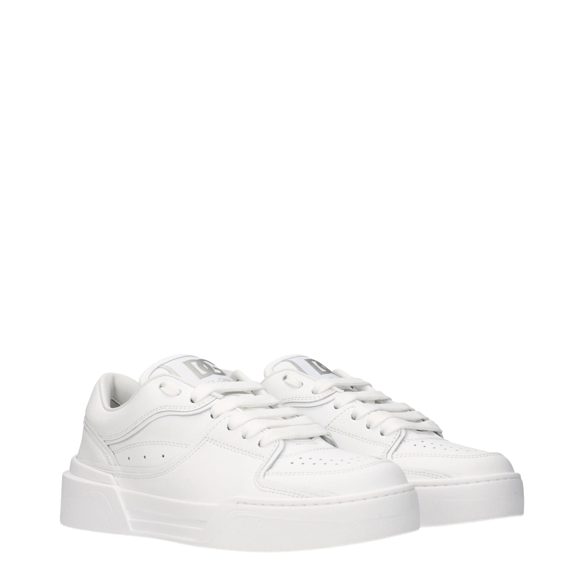 Dolce & Gabbana White Leather Low Top Sneakers - 2