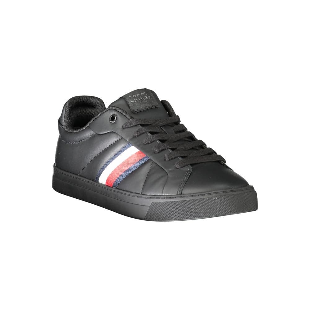 Tommy Hilfiger Black Leather Men Sneaker - 2
