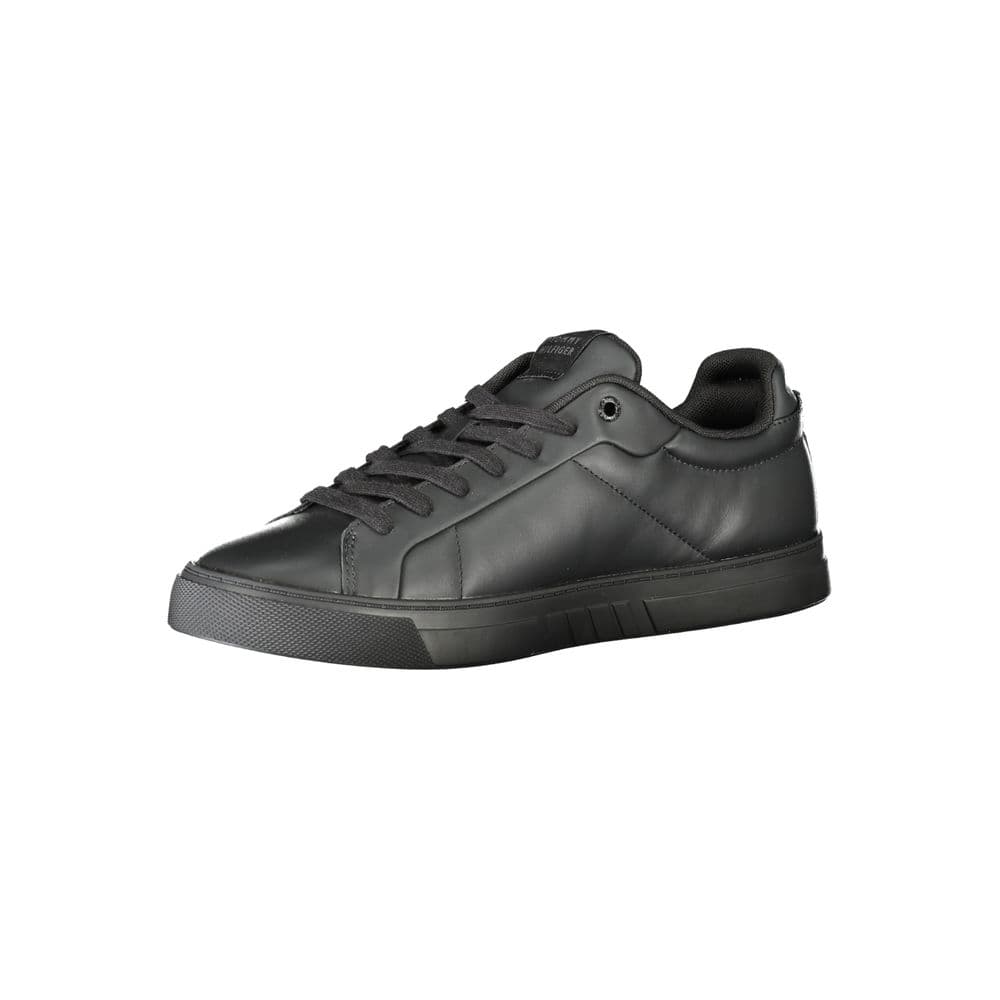 Tommy Hilfiger Black Leather Men Sneaker - 3