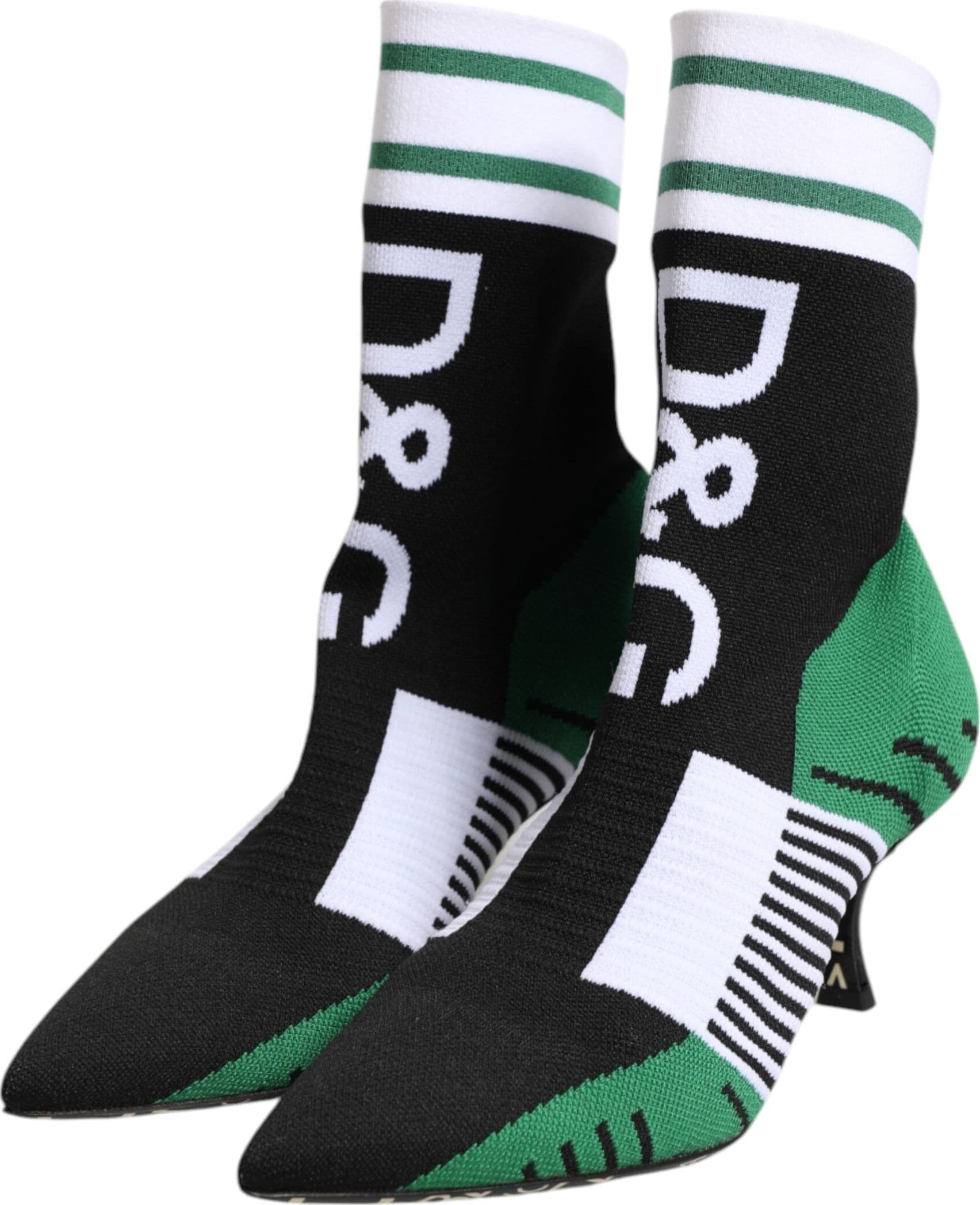 Dolce & Gabbana Green Stretch Sock Style Ankle Boots Shoes - 3