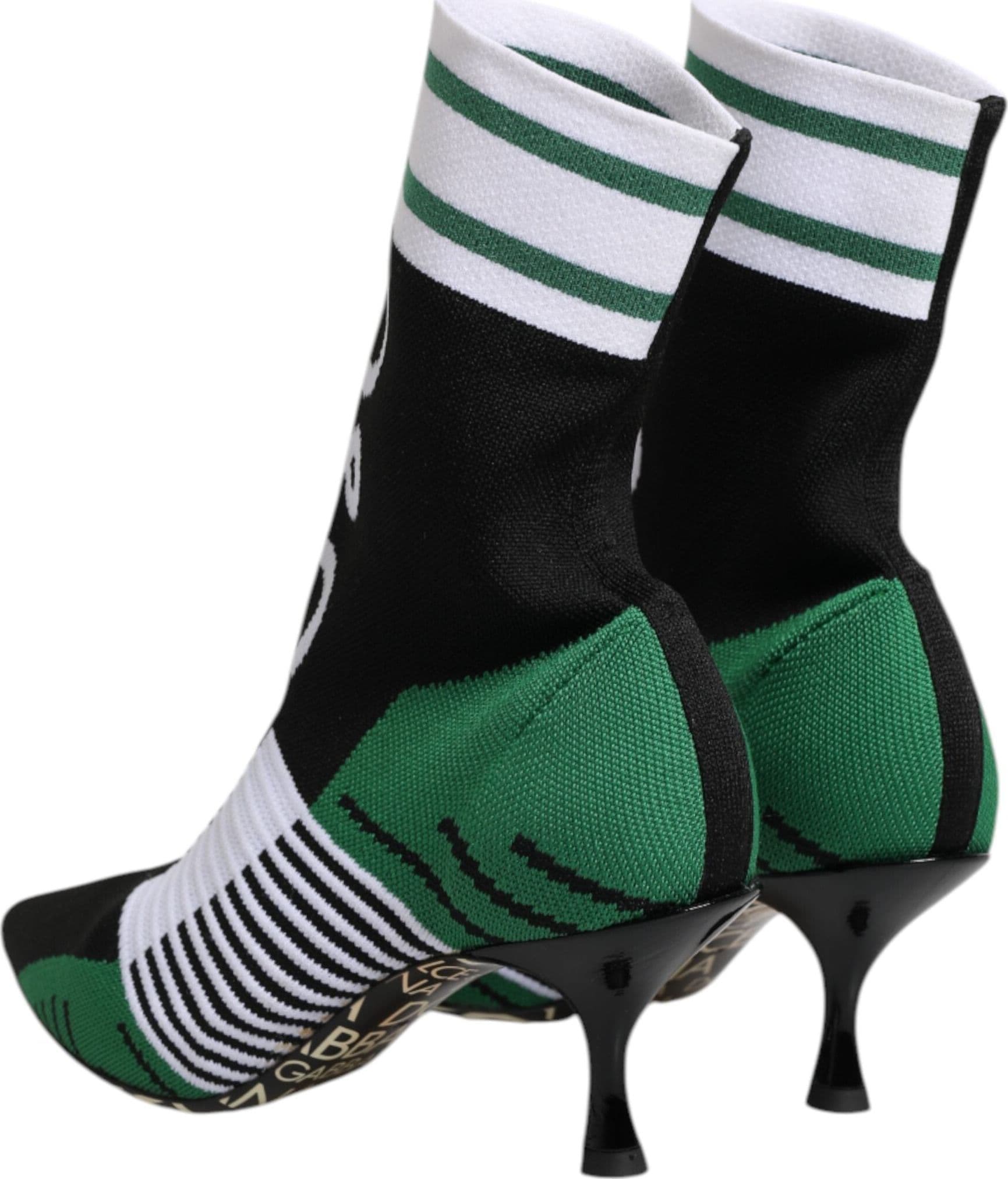 Dolce & Gabbana Green Stretch Sock Style Ankle Boots Shoes - 4
