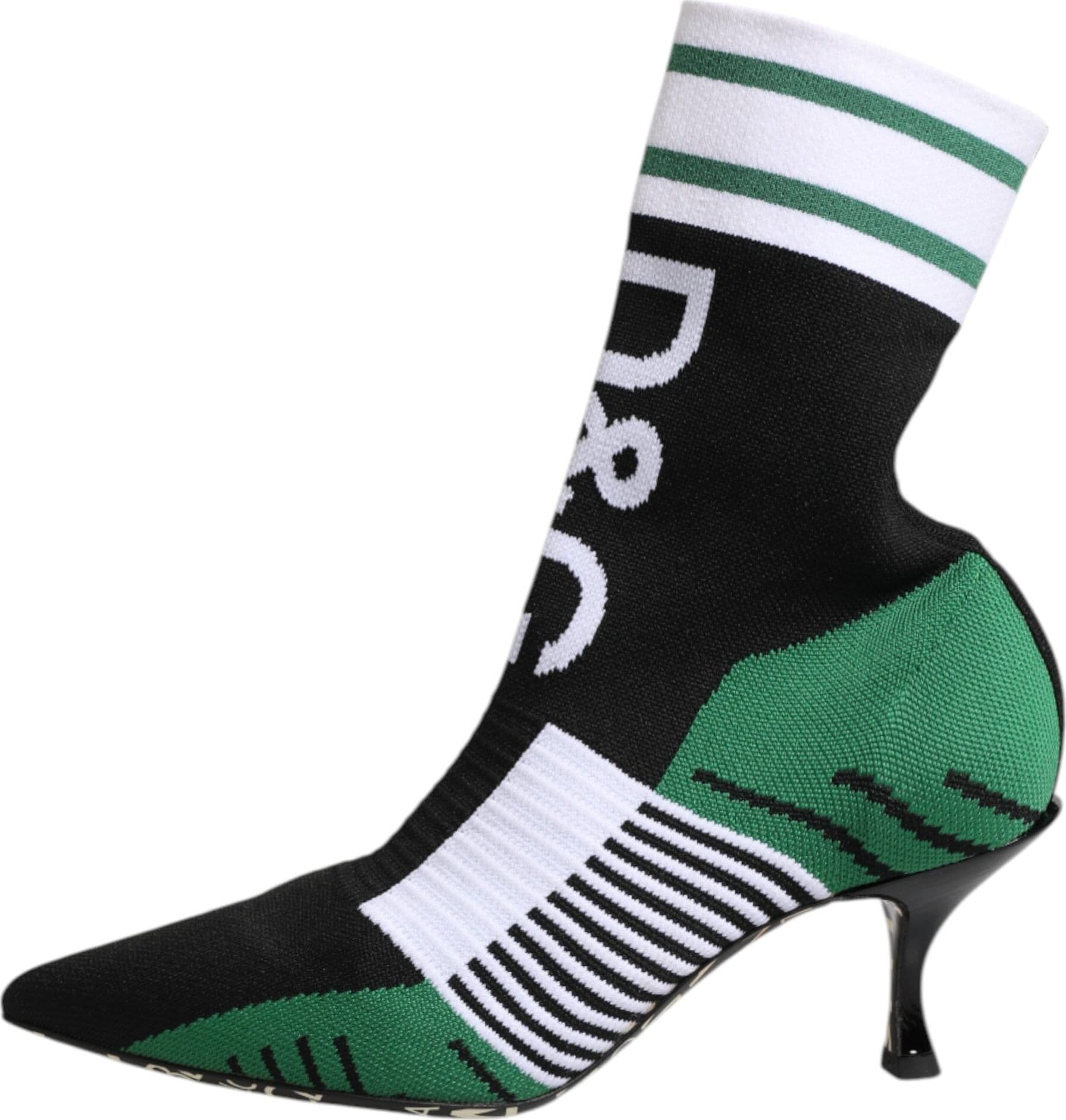 Dolce & Gabbana Green Stretch Sock Style Ankle Boots Shoes - 5