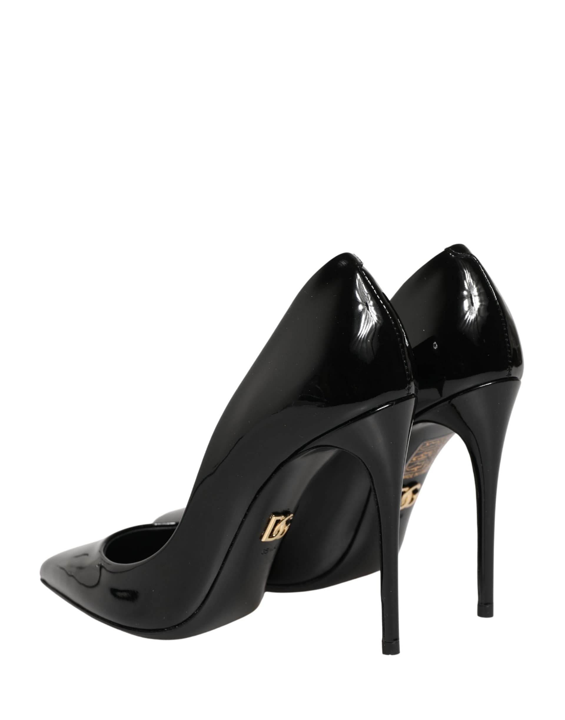 Dolce & Gabbana Black Calf Leather Stiletto Heels Pumps Shoes - 5