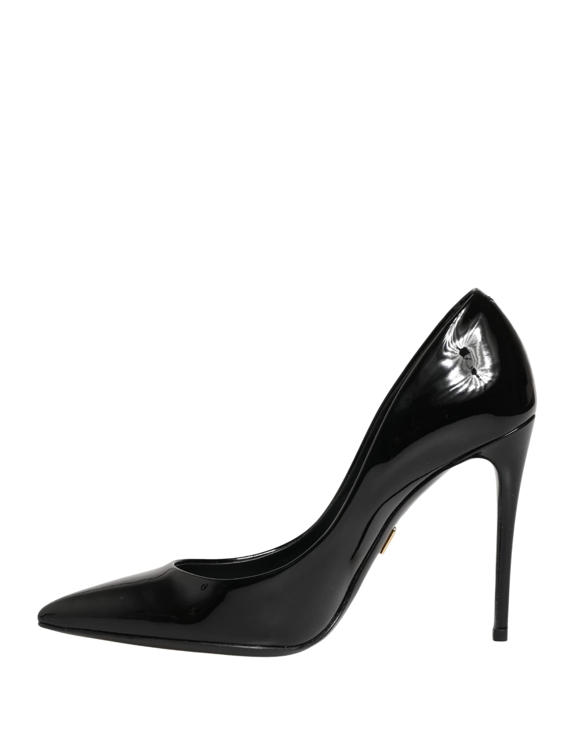 Dolce & Gabbana Black Calf Leather Stiletto Heels Pumps Shoes - 6