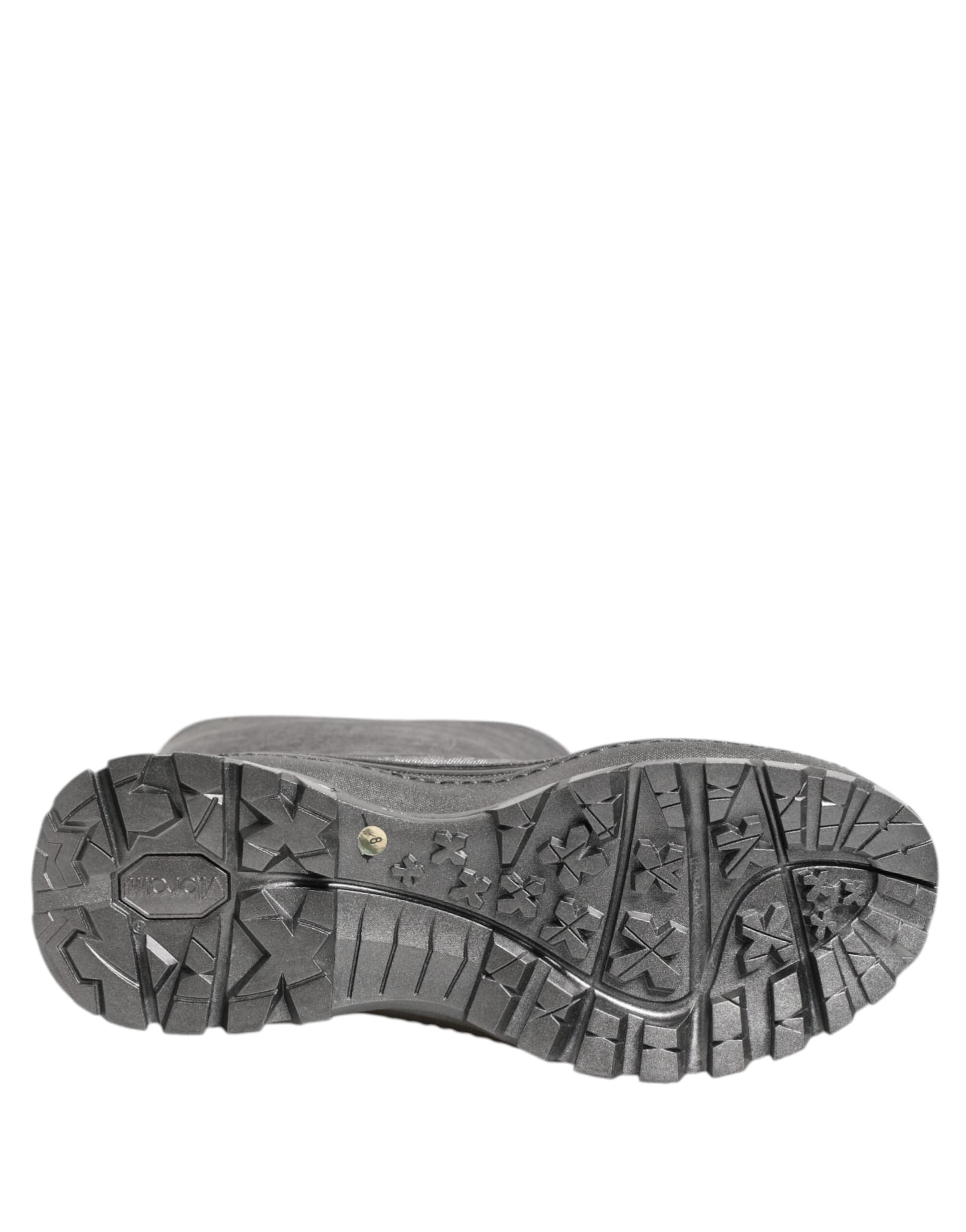 Dolce & Gabbana Metallic Silver Pull On Rain Boots Shoes - 8