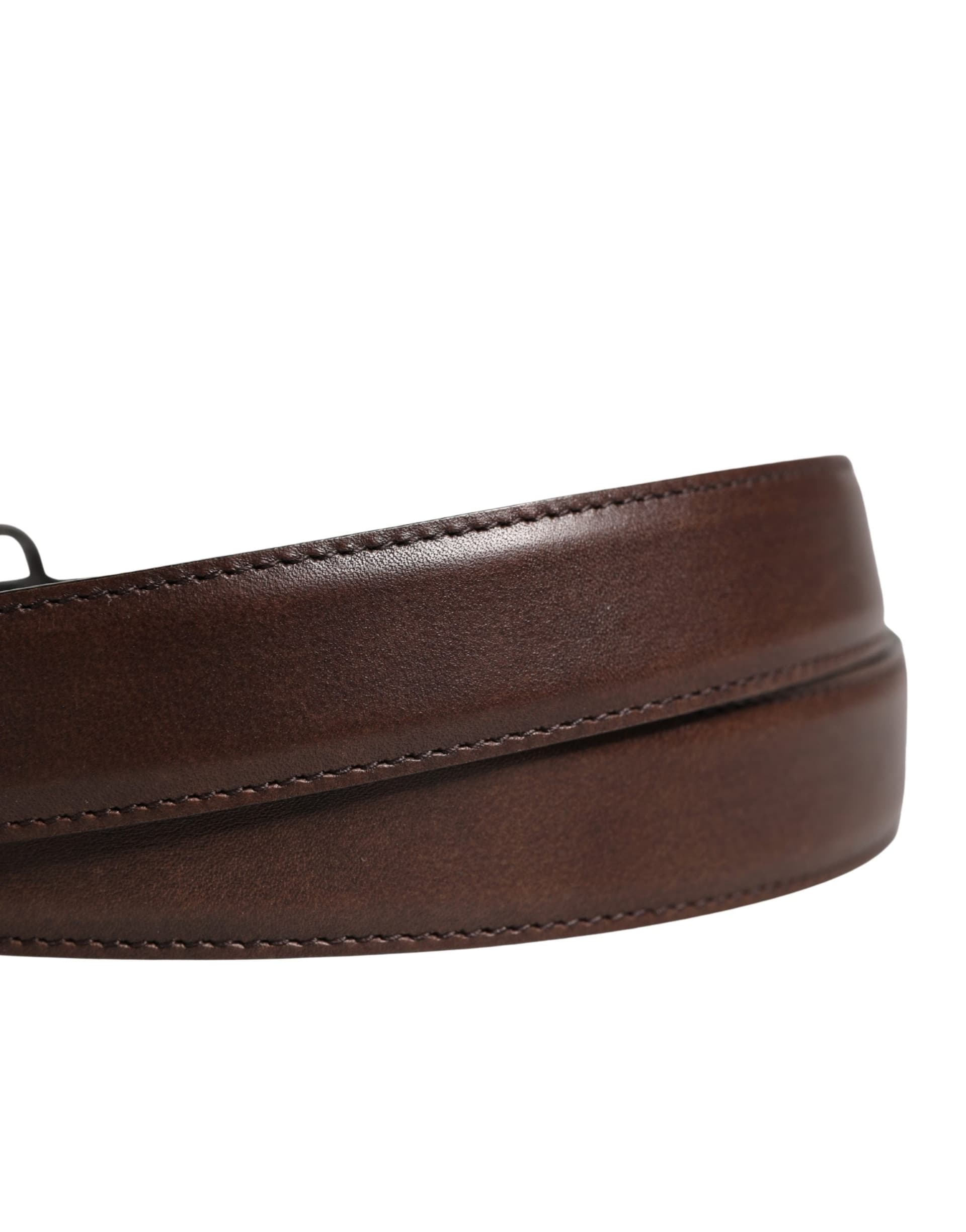 Dolce & Gabbana Men Brown Classic Leather Metal Buckle Belt - 5