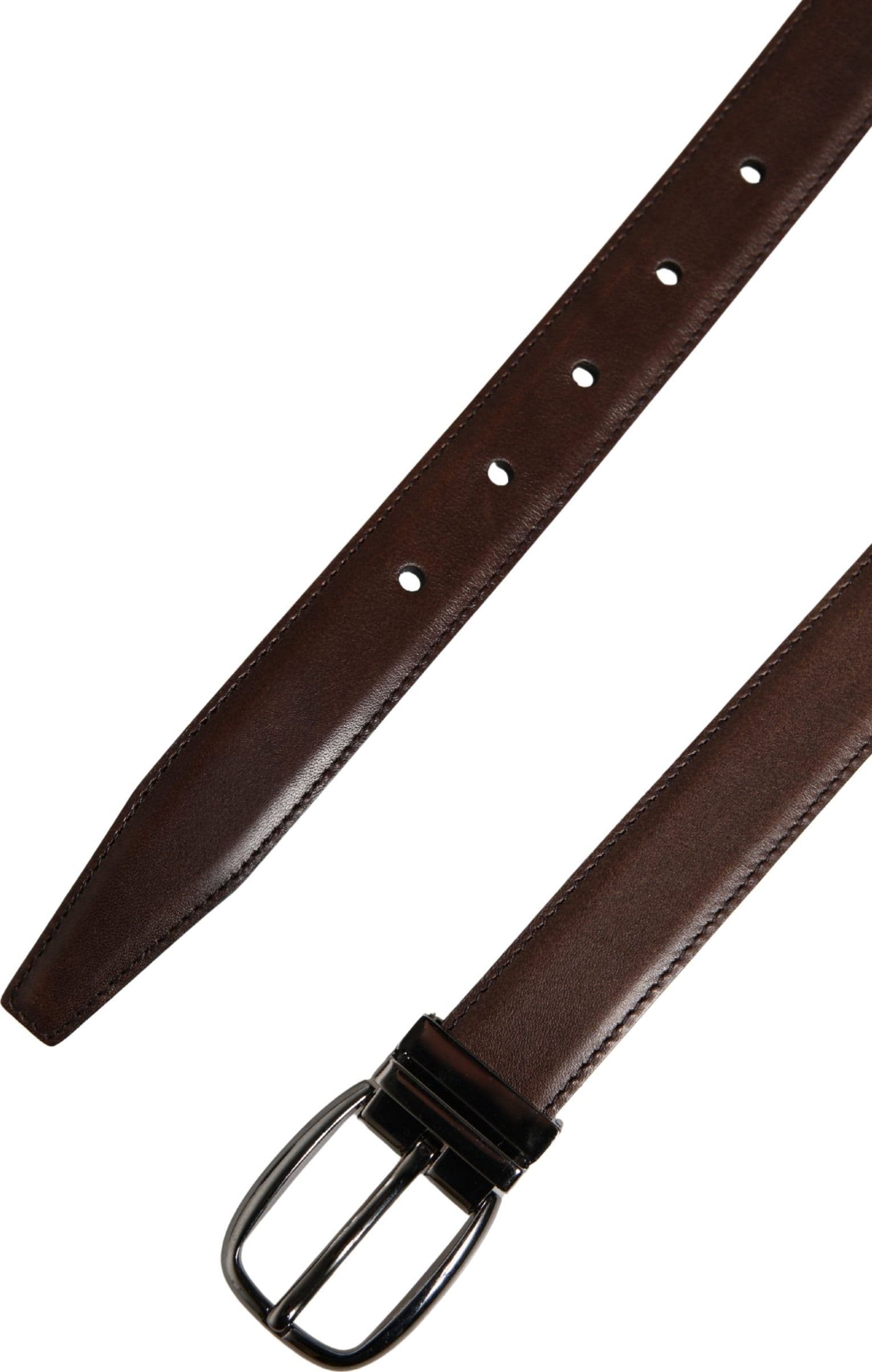 Dolce & Gabbana Men Brown Classic Leather Metal Buckle Belt - 6