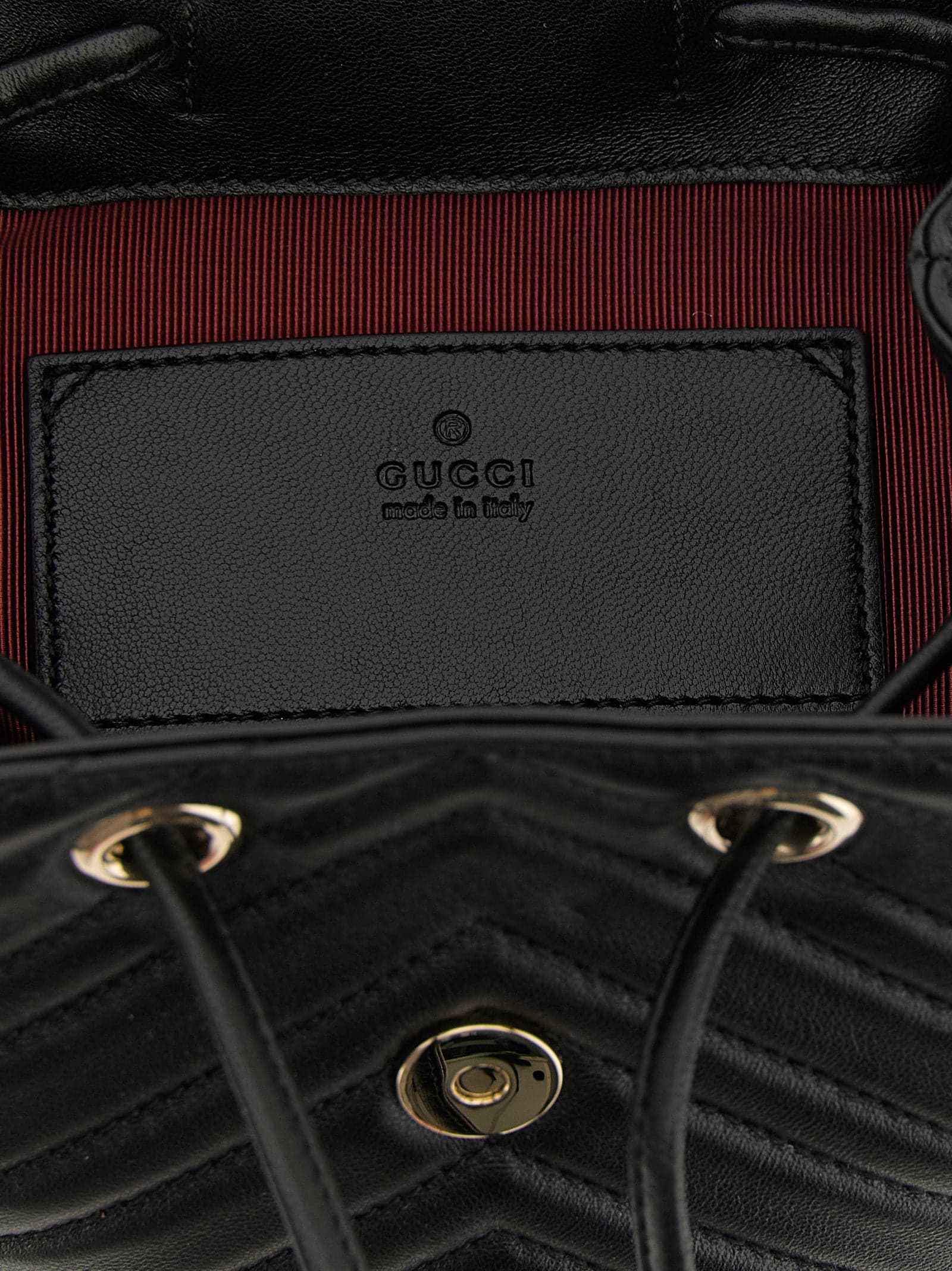Gucci Black Lamb Leather Backpack - 4