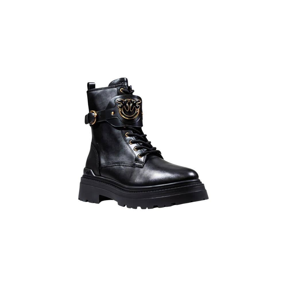 PINKO Black Leather Ankle Boots - 2