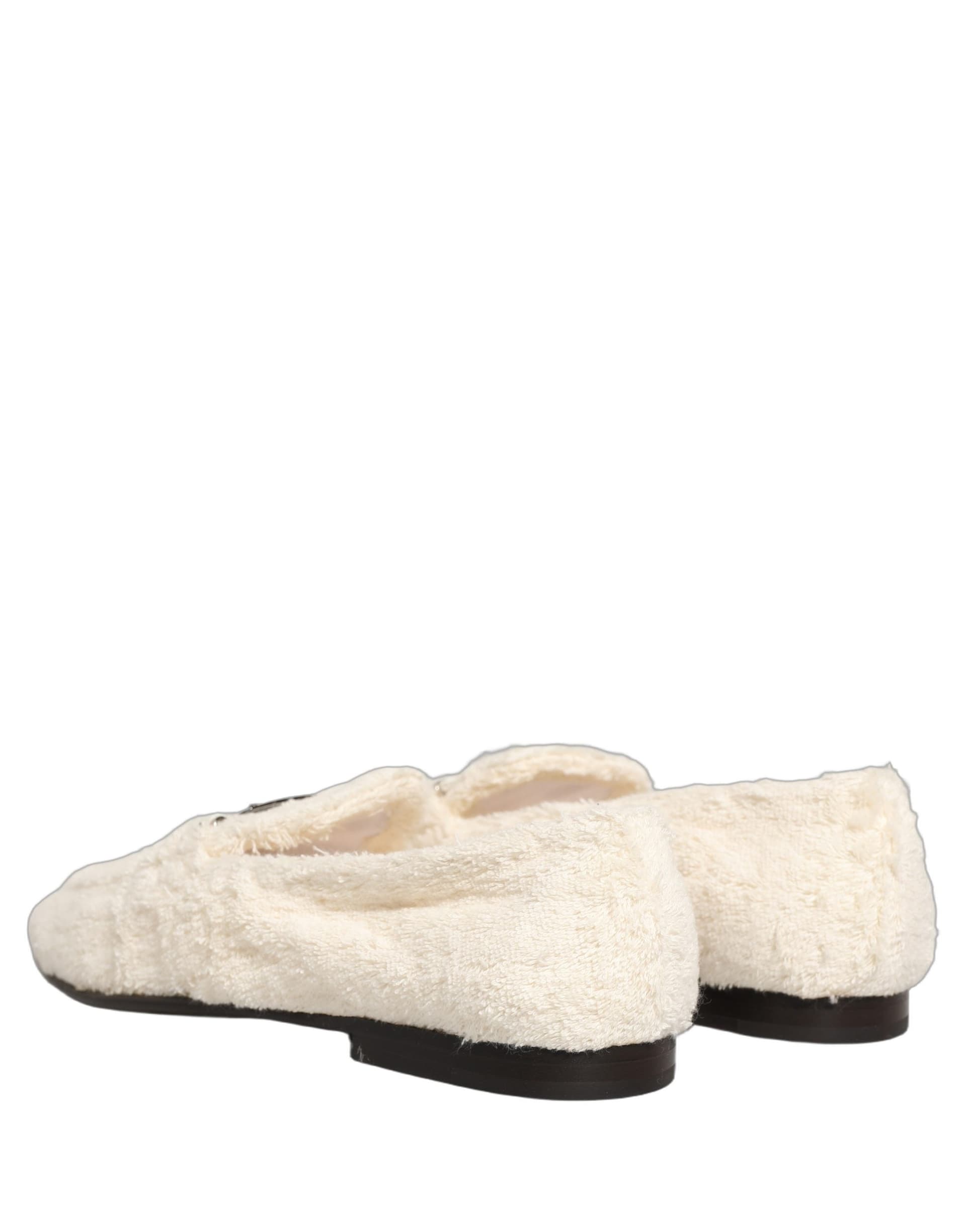 Dolce & Gabbana White Fur Shearling Men Dress Loafers Shoes - 4