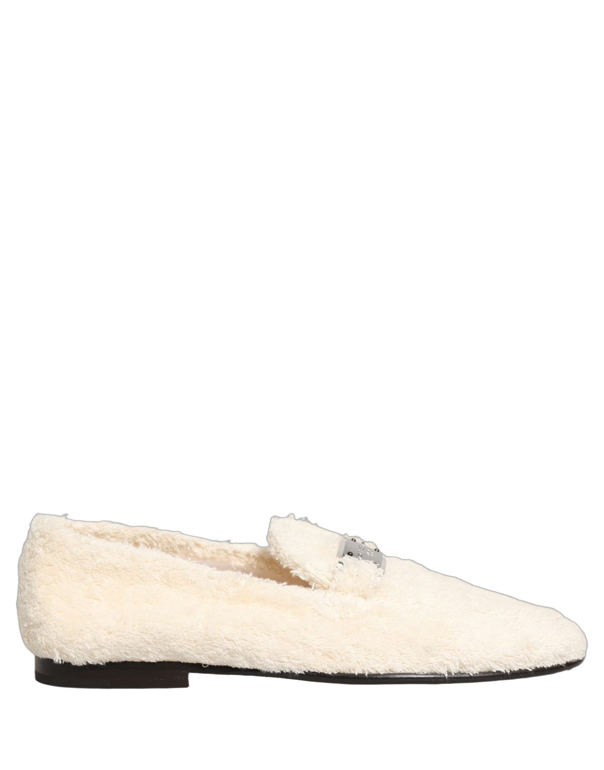 Dolce & Gabbana White Fur Shearling Men Dress Loafers Shoes - 6