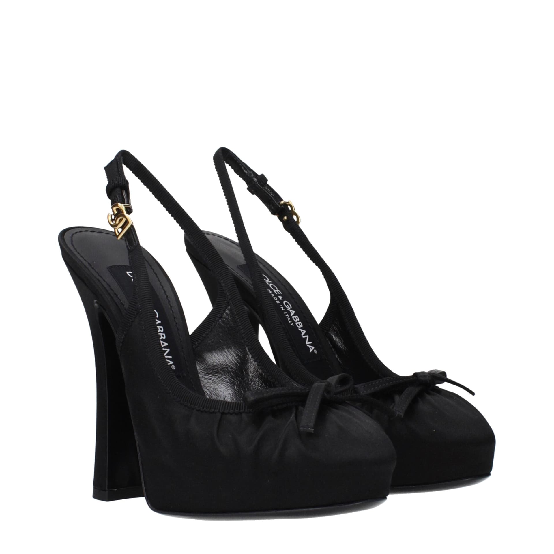 Dolce & Gabbana Black Satin High Heel Pumps - 2