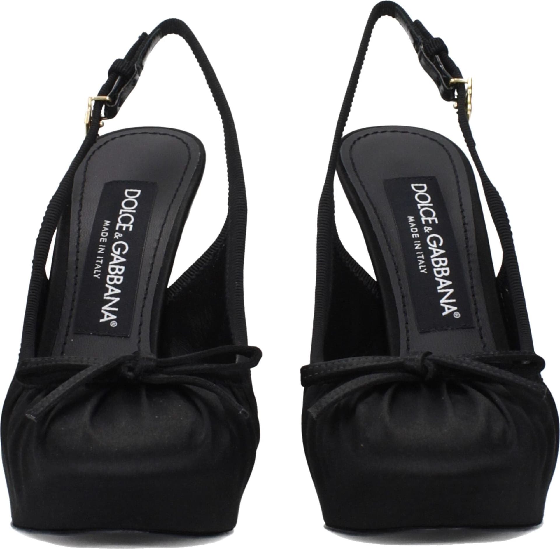 Dolce & Gabbana Black Satin High Heel Pumps - 3